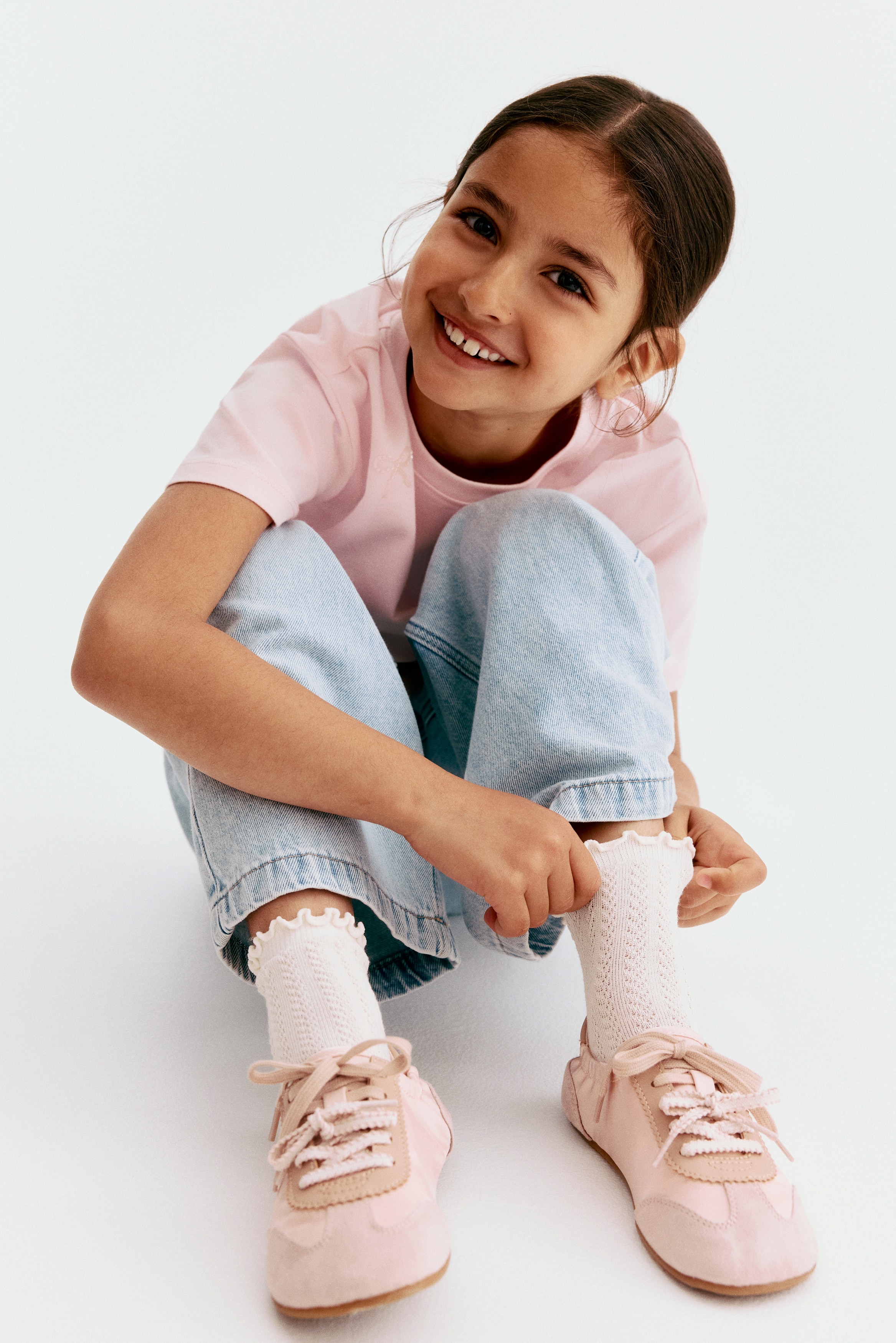 Buty sportowe Barefoot - Jasny zakurzony róż/Ciemnobeżowy