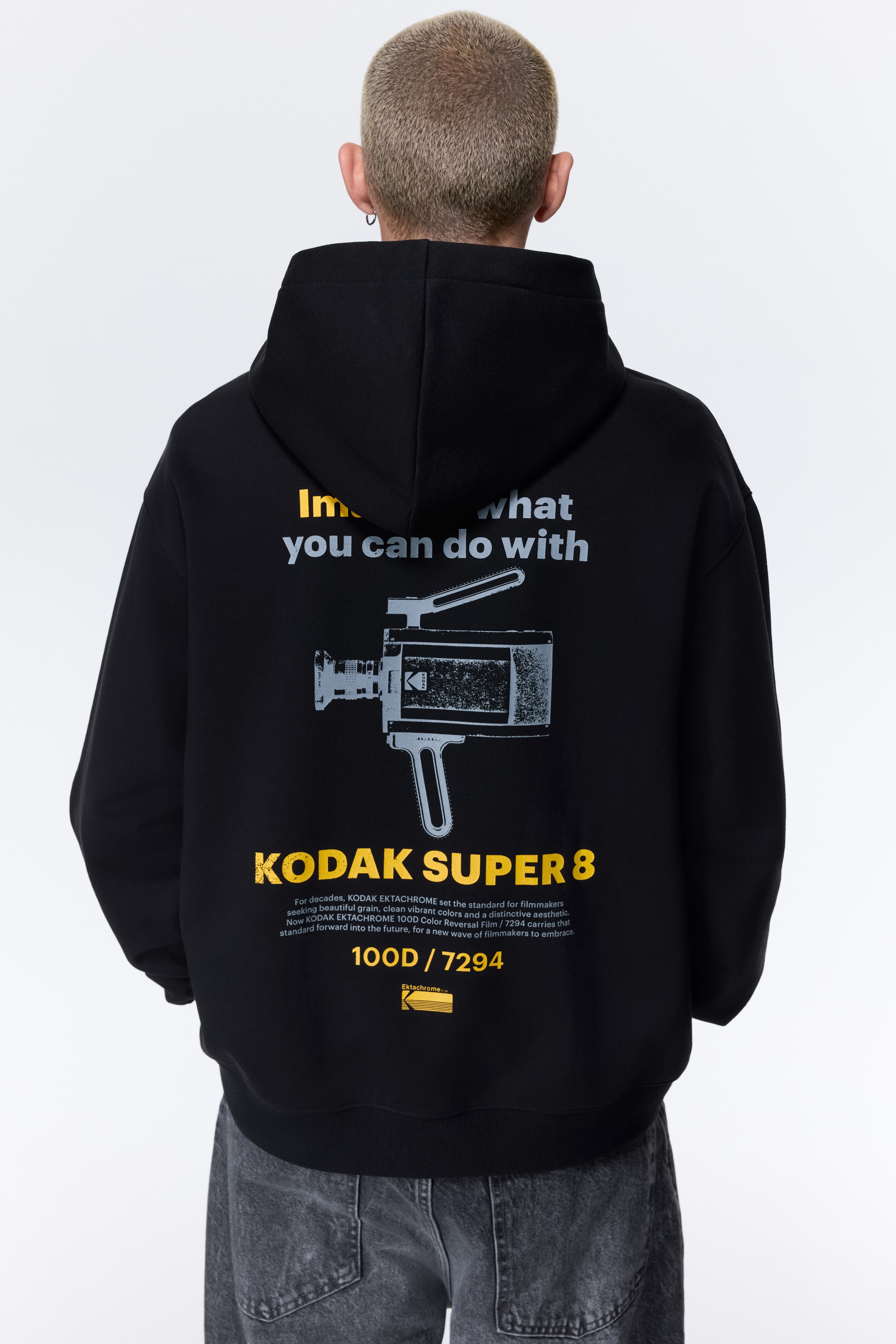 ルーズフィット プリントスウェットパーカ - ブラック／Kodak - Men