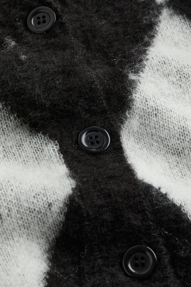 Harlequin-patterned cardigan - Black/Harlequin-patterned - 7