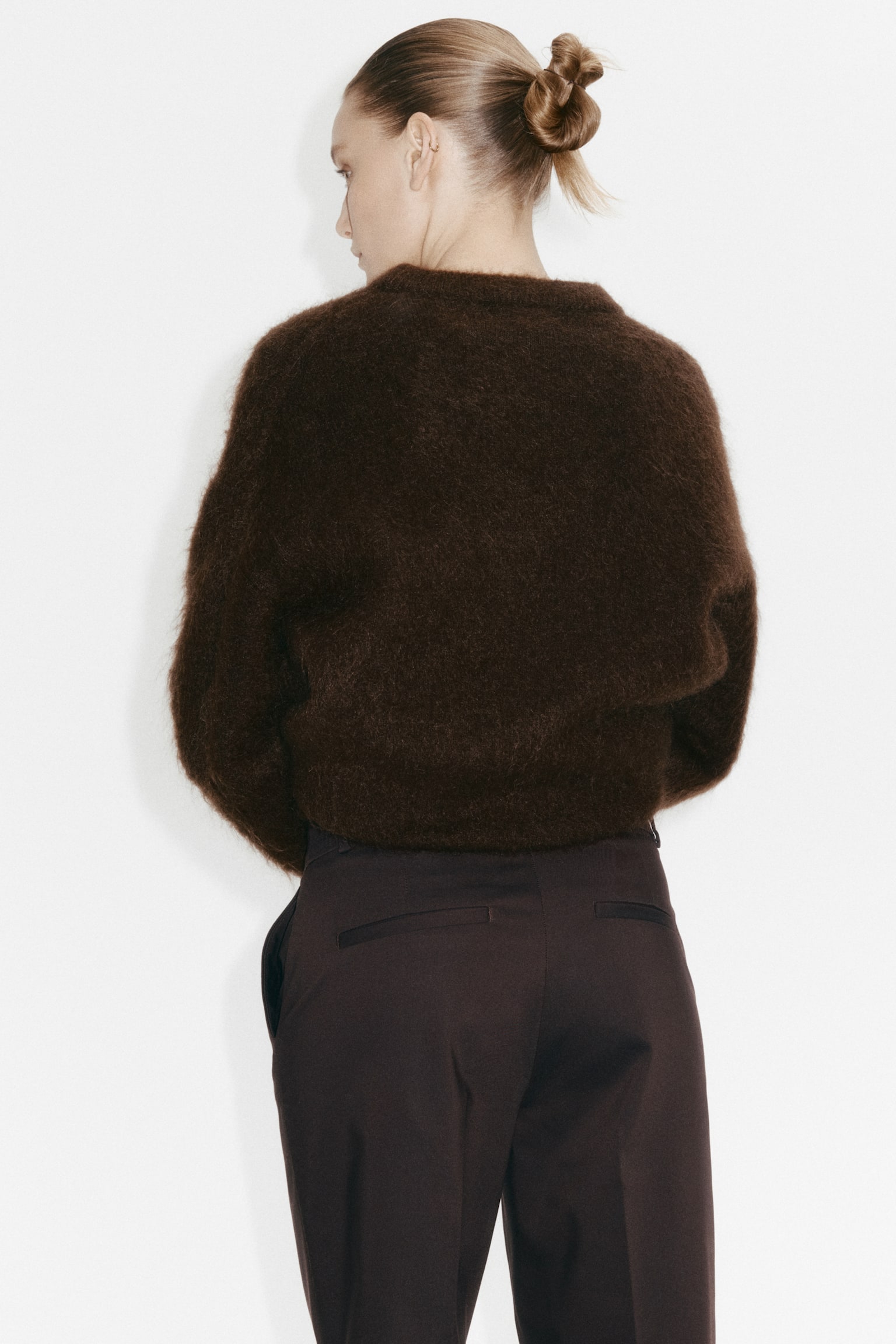 Cigarette trousers - Dark brown/Black/Navy blue/Light beige/Dark grey/Checked - 3