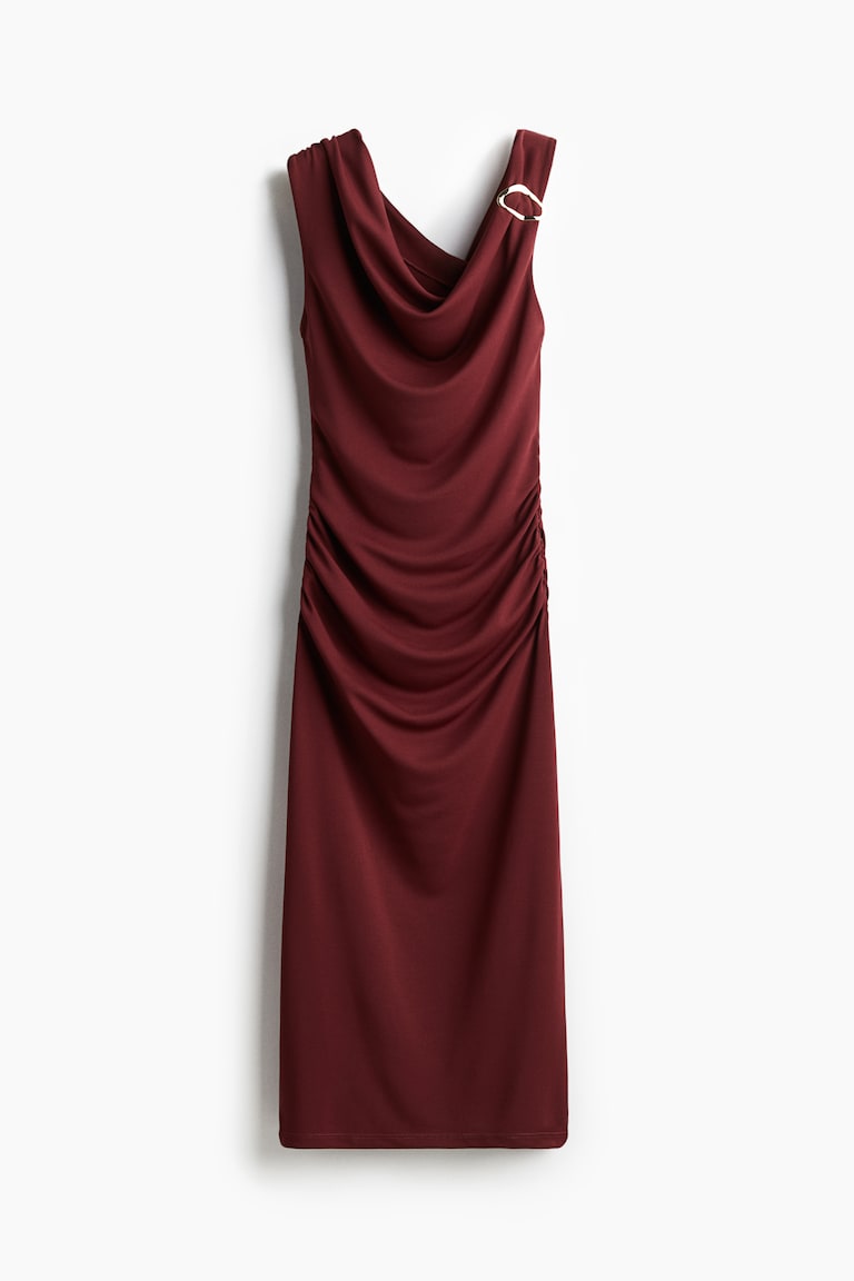 burgundy draped dress product info and reviews Burgundy Love And Legacy Draped Dress main image 1