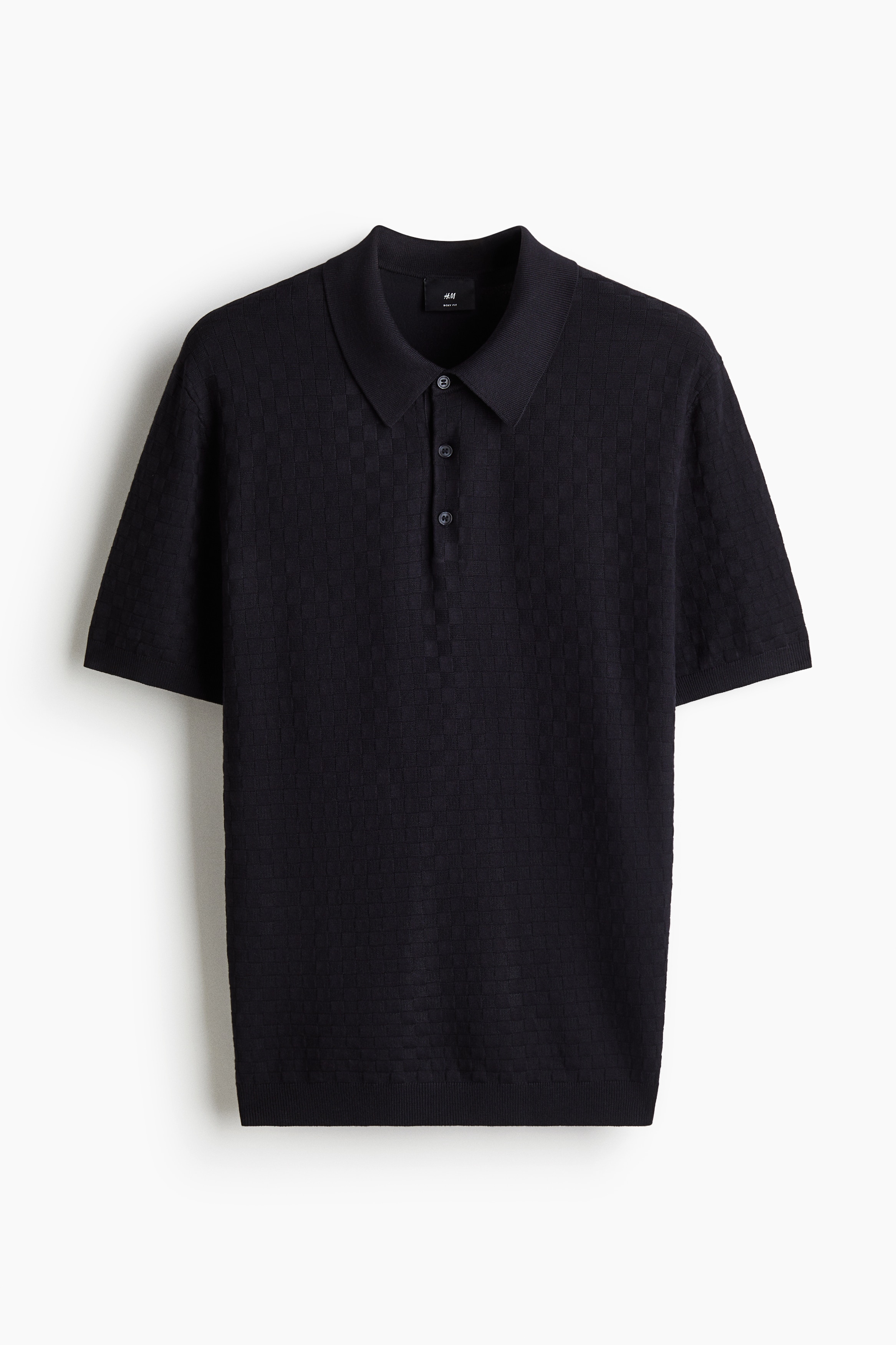 Slim-Fit Textured-Knit Polo Shirt - Navy blue/Black/White/Light beige/Plum purple