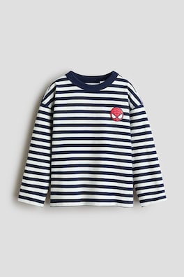 Långärmad T-shirt med tryckt motiv