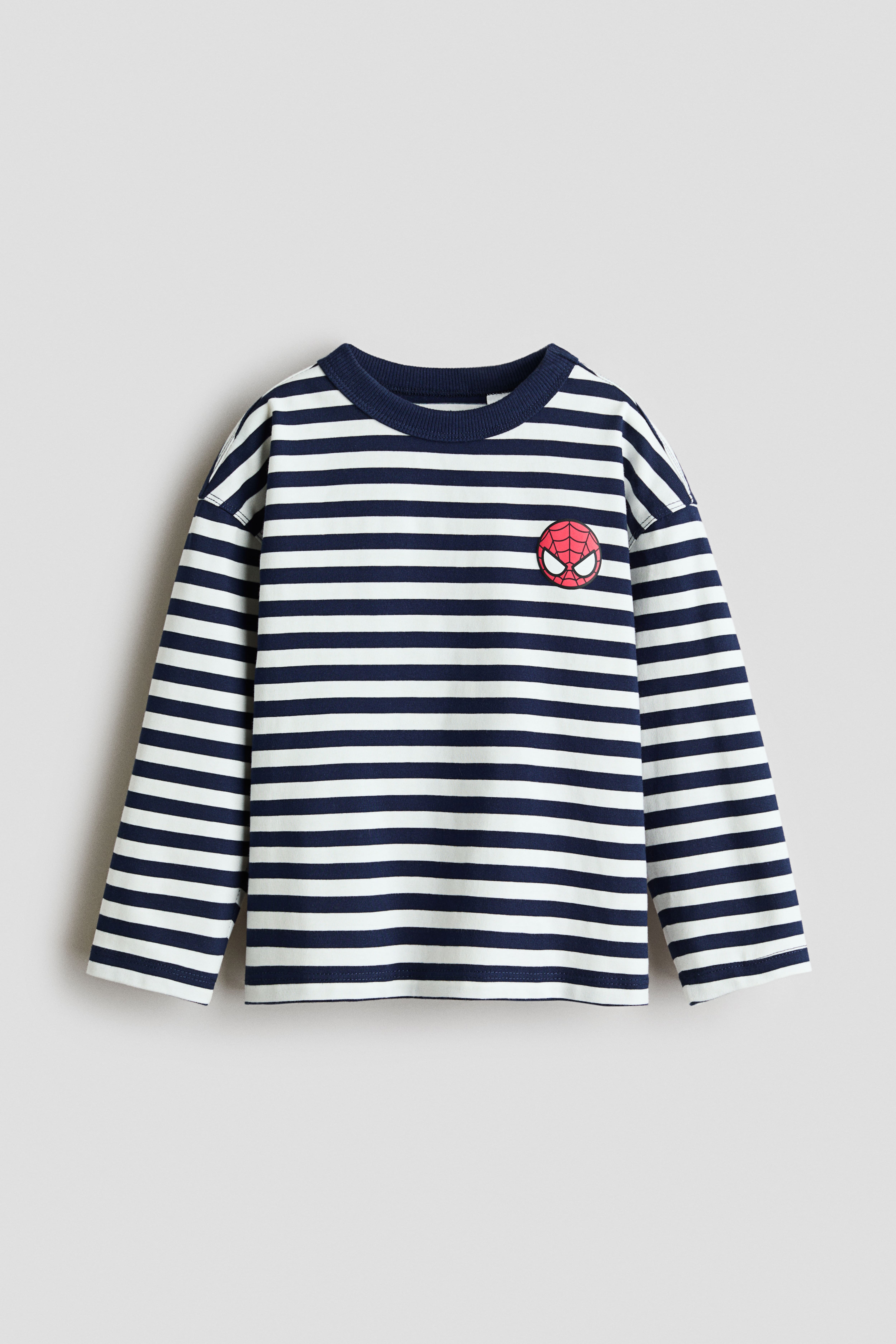 Print-motif long-sleeved T-shirt