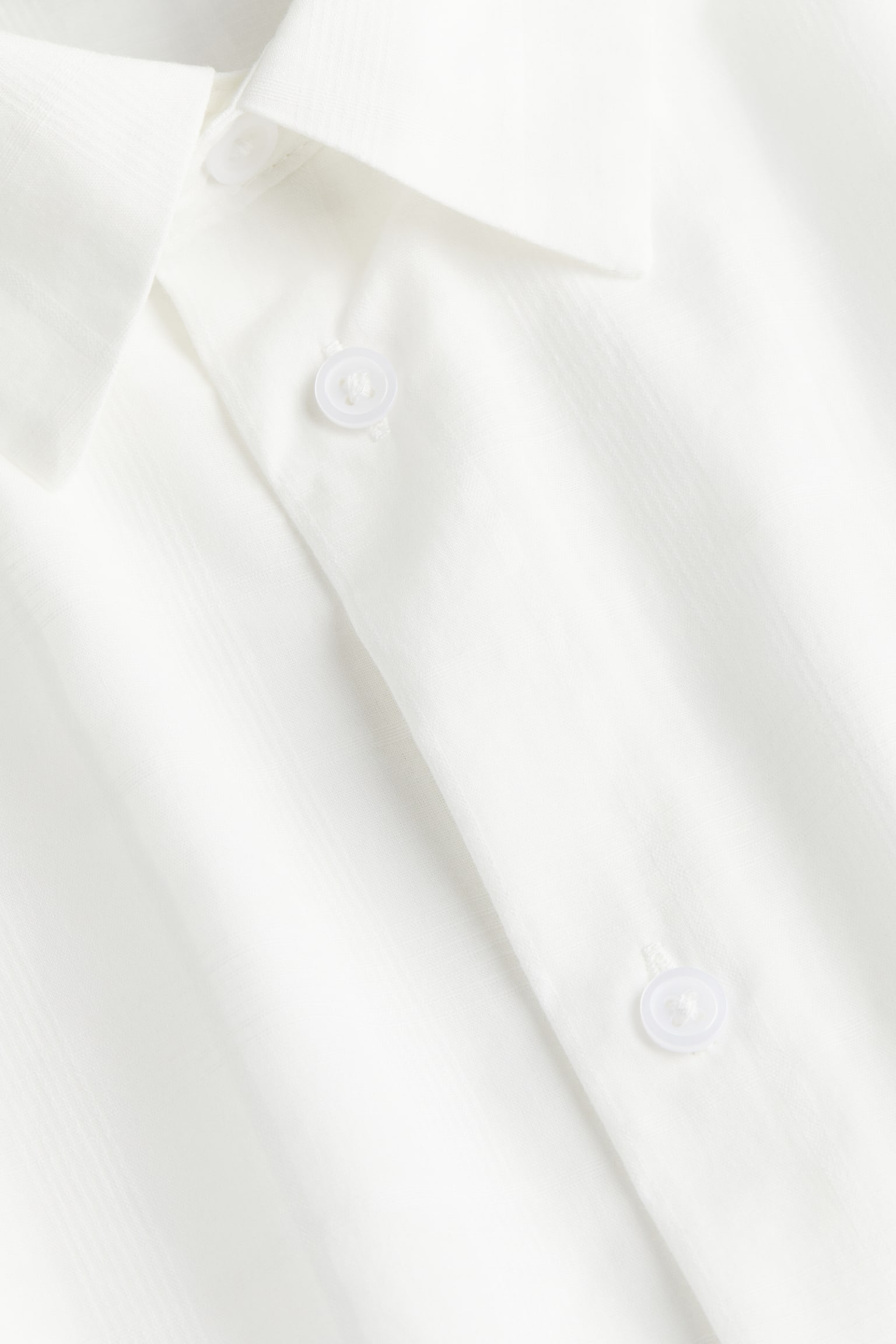 Regular Fit Textured-weave shirt - White - 2