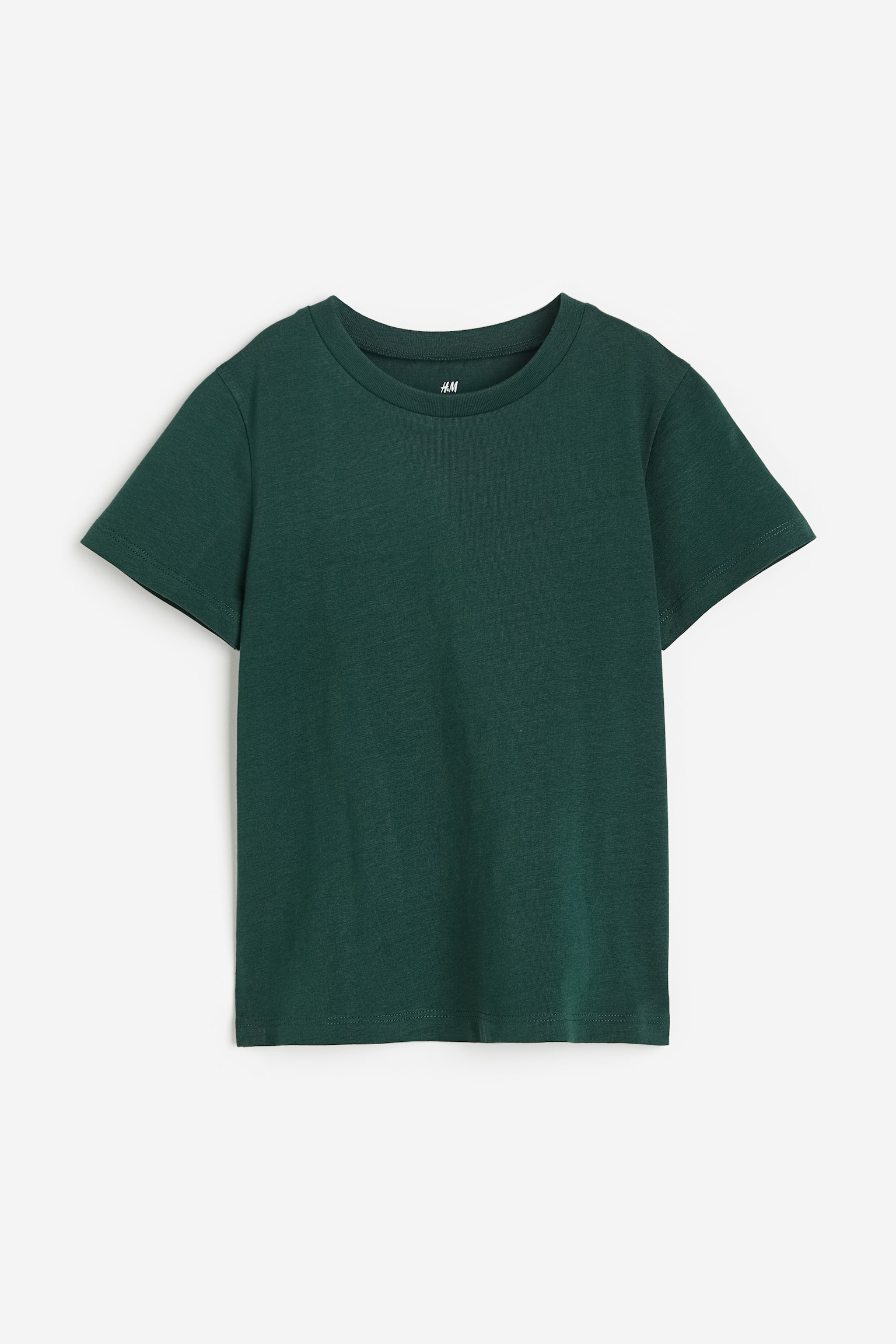 Cotton T-shirt - Dark green/Black/White/Bright red/Light blue/Dark blue/Dark beige/Striped/Green - 1