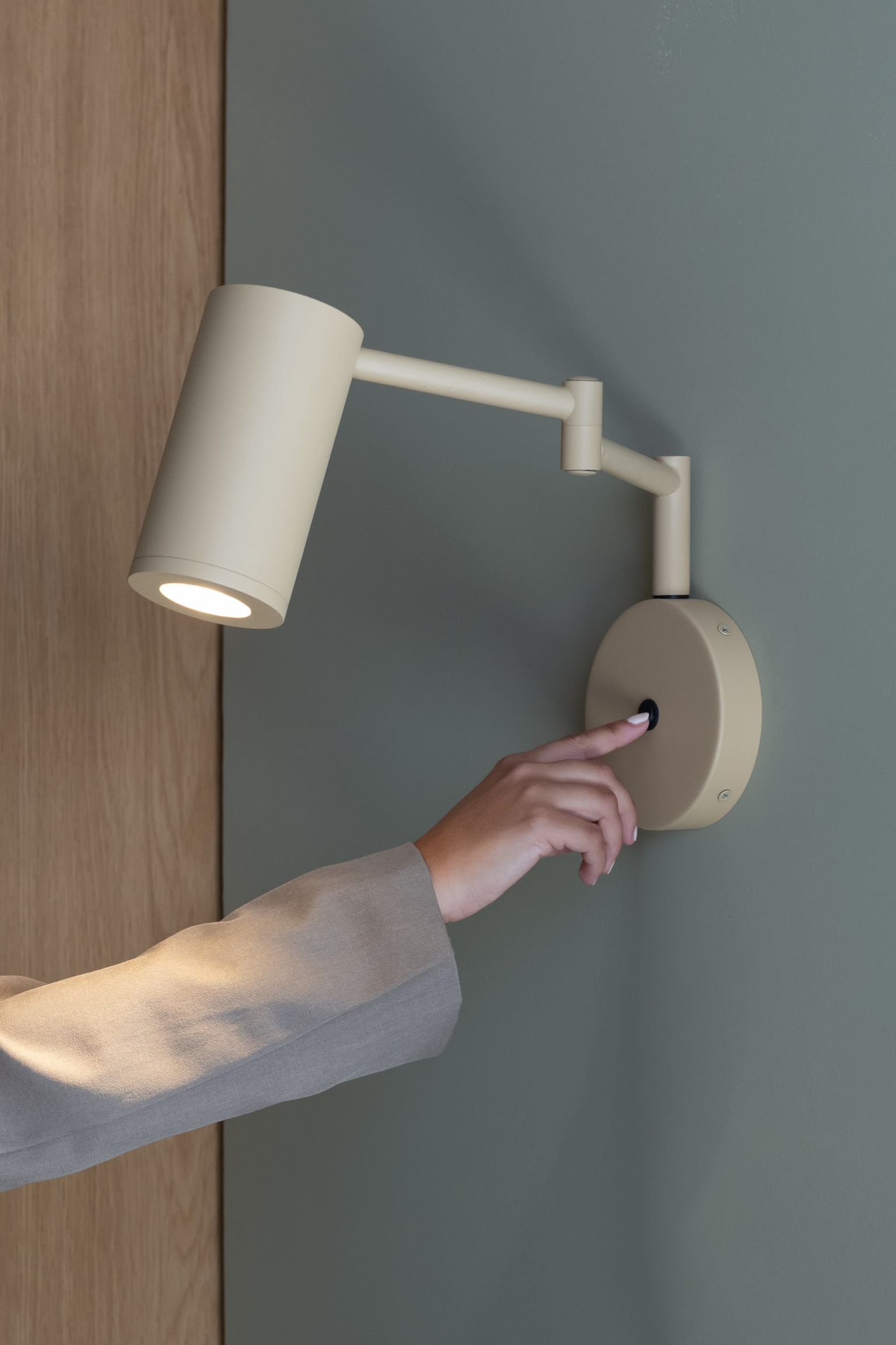 Bilbao Wandlamp - Beige/Bordeaux - 3