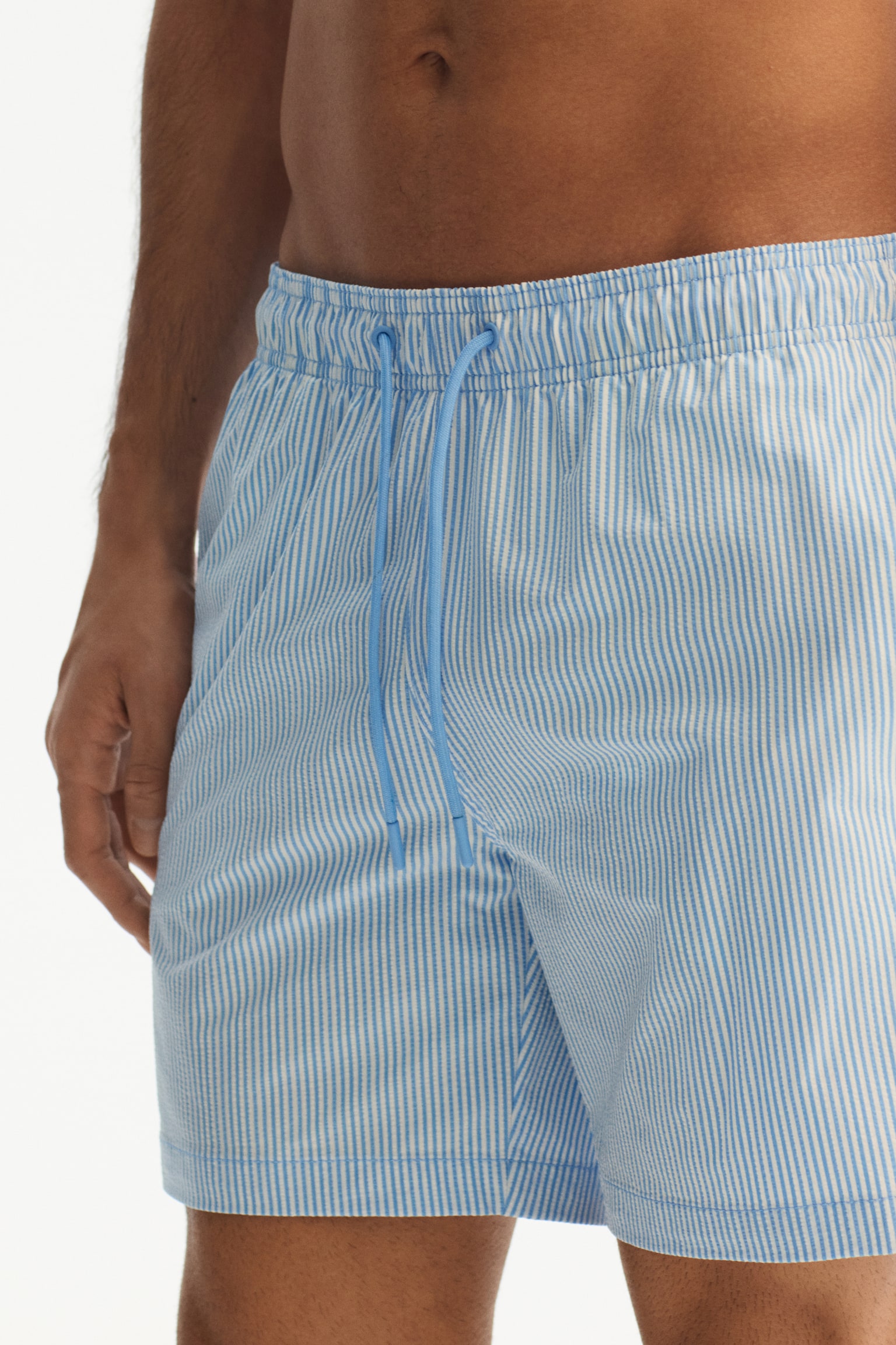 Seersucker swim shorts - Light blue/Striped/Blue/Striped/Orange/Striped/Pink/Striped/Green/Striped/Light yellow/Striped/Dark brown/Striped - 4