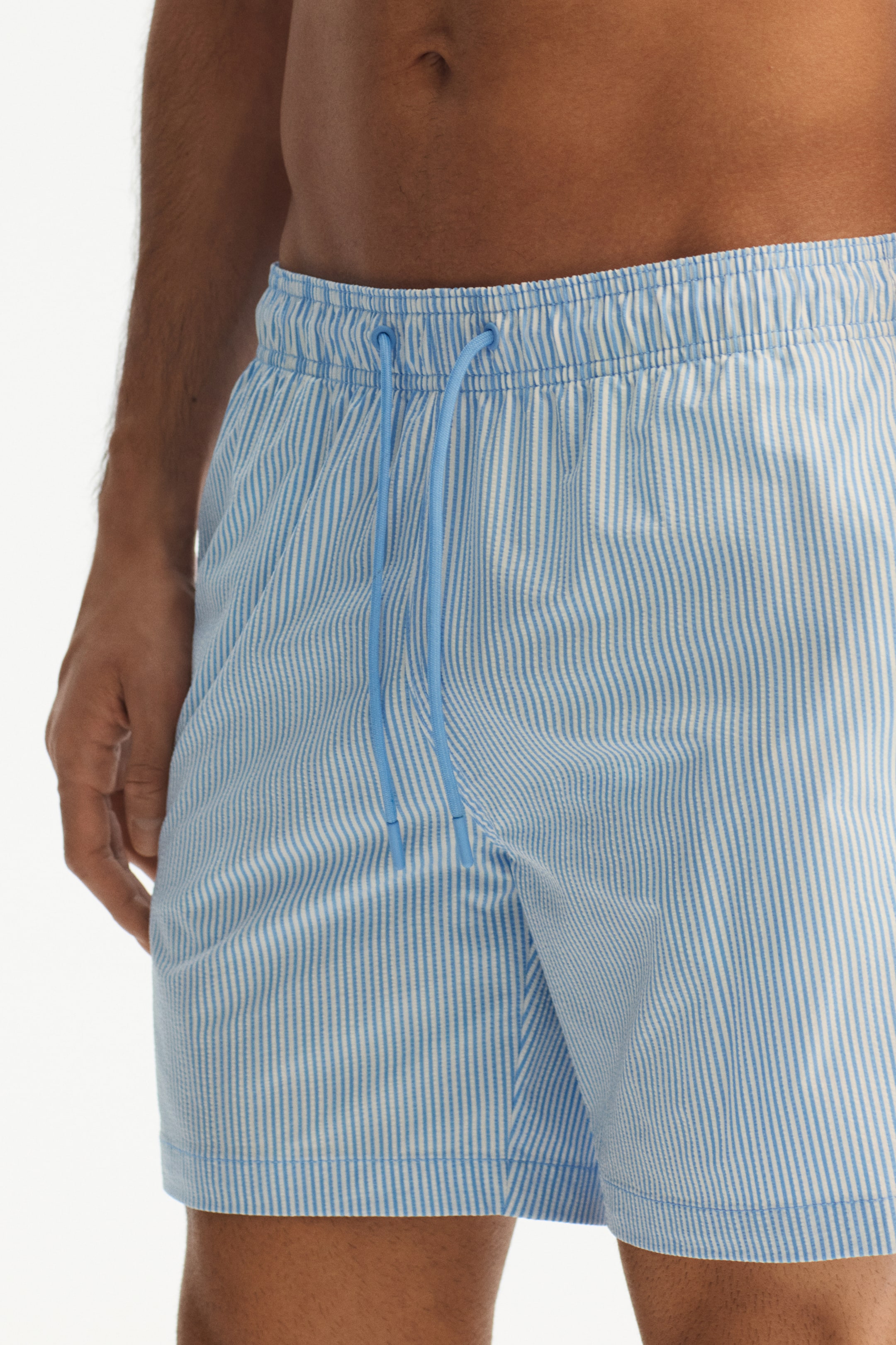 Short de bain en crépon coton