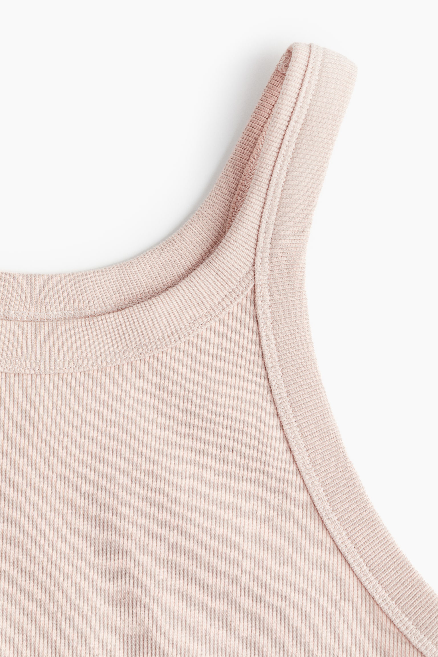 Ribbed vest top - Powder pink/Burgundy/White/Light blue striped/Dark beige/Light khaki green/Light grey marl/Black/White/Light beige/Sage green/Dusty blue/Mint green - 5