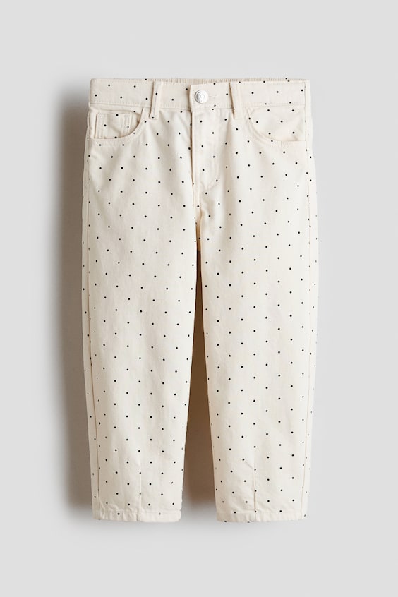 Детские джинсы H&M Cotton twill barrel trousers