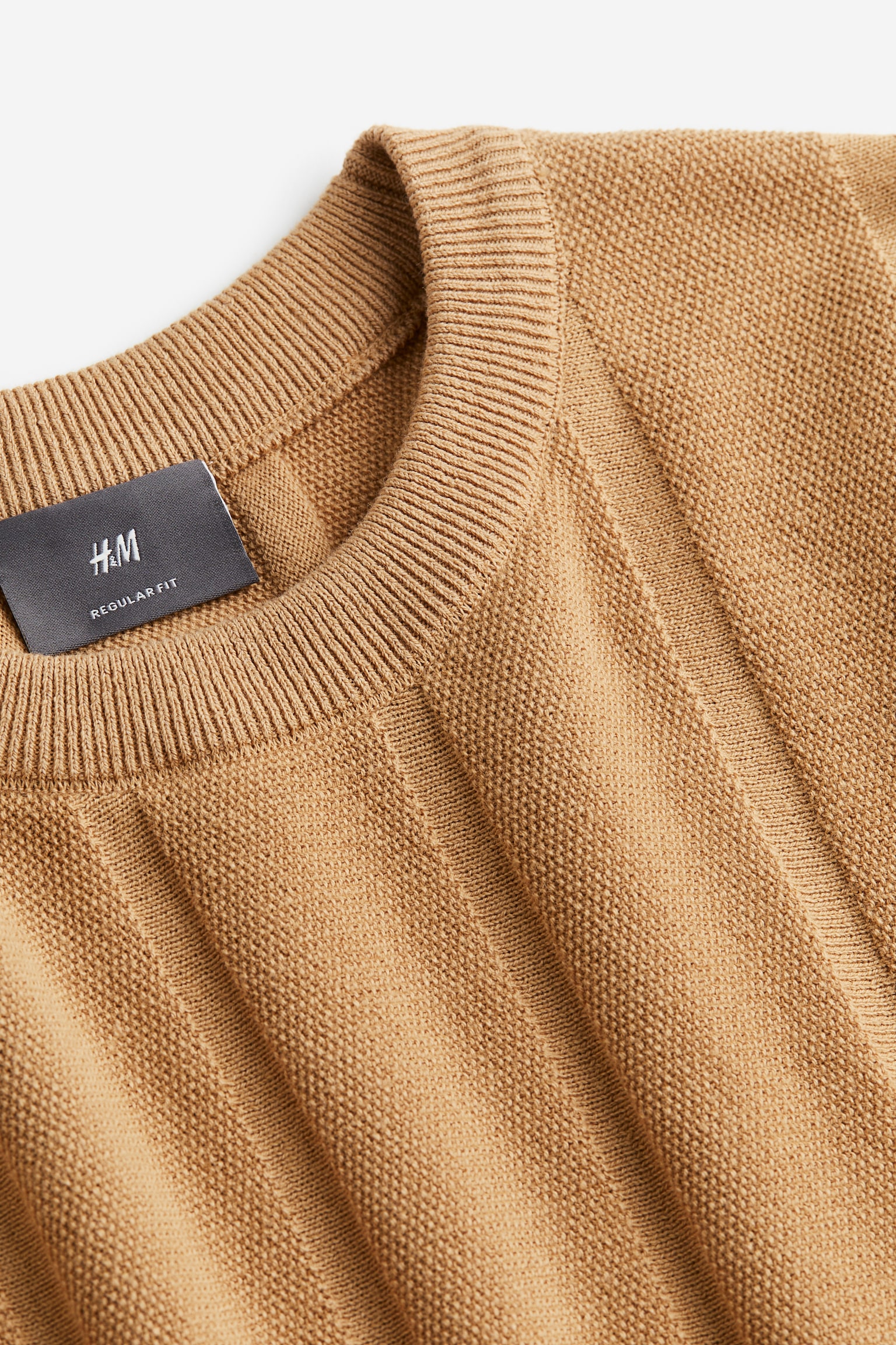 Slim Fit Jumper - Dark beige/Navy blue - 5