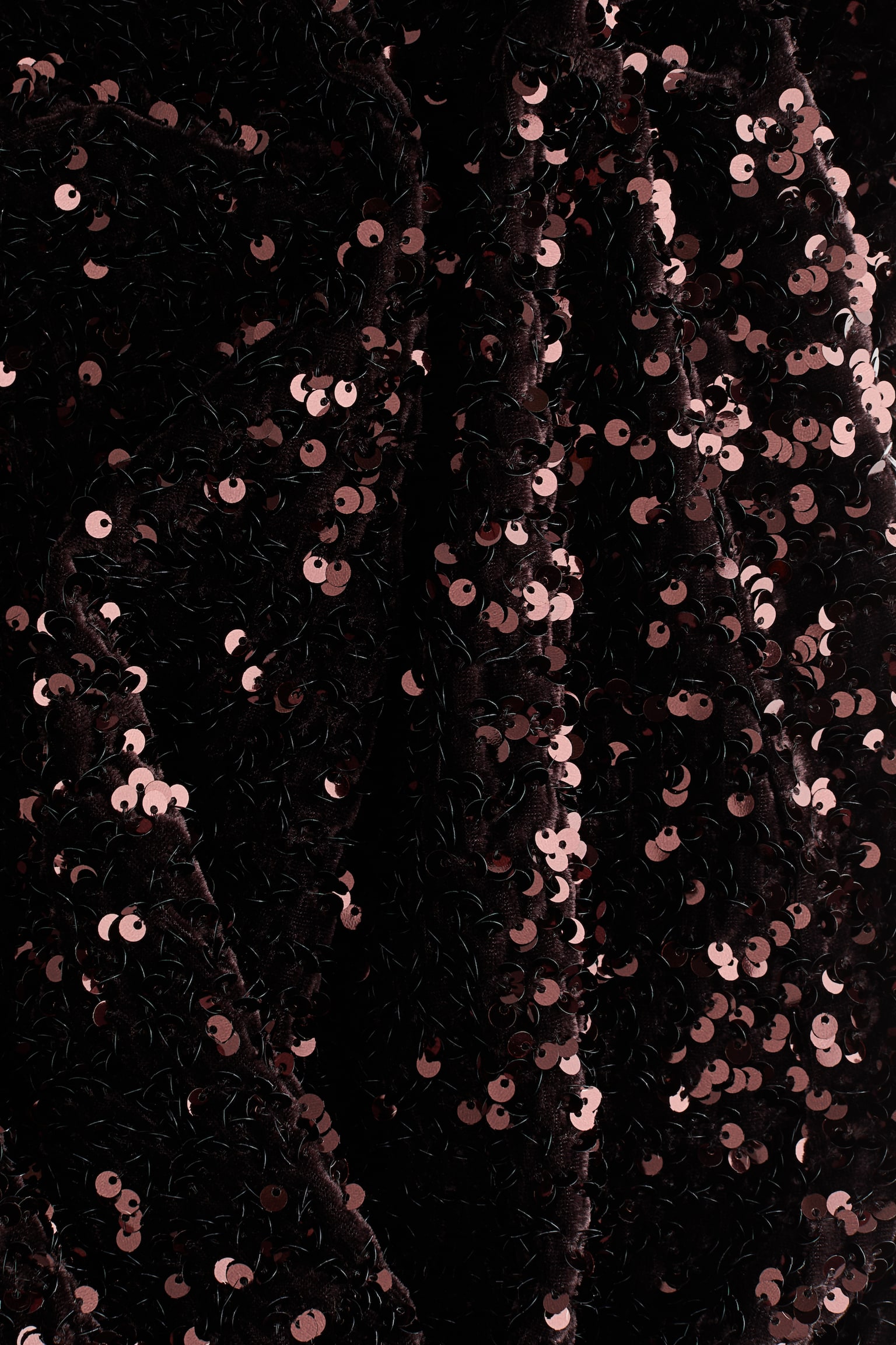 Top de lentejuelas - Café oscuro/Blanco - 4