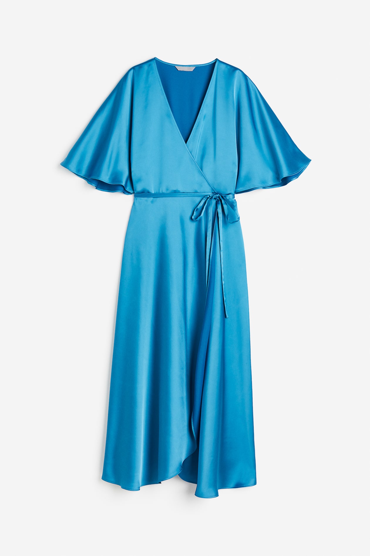 Wrapover Satin Dress Blue Ladies H M GB wrapover-satin-dress-blue-ladies-h-m-gb
