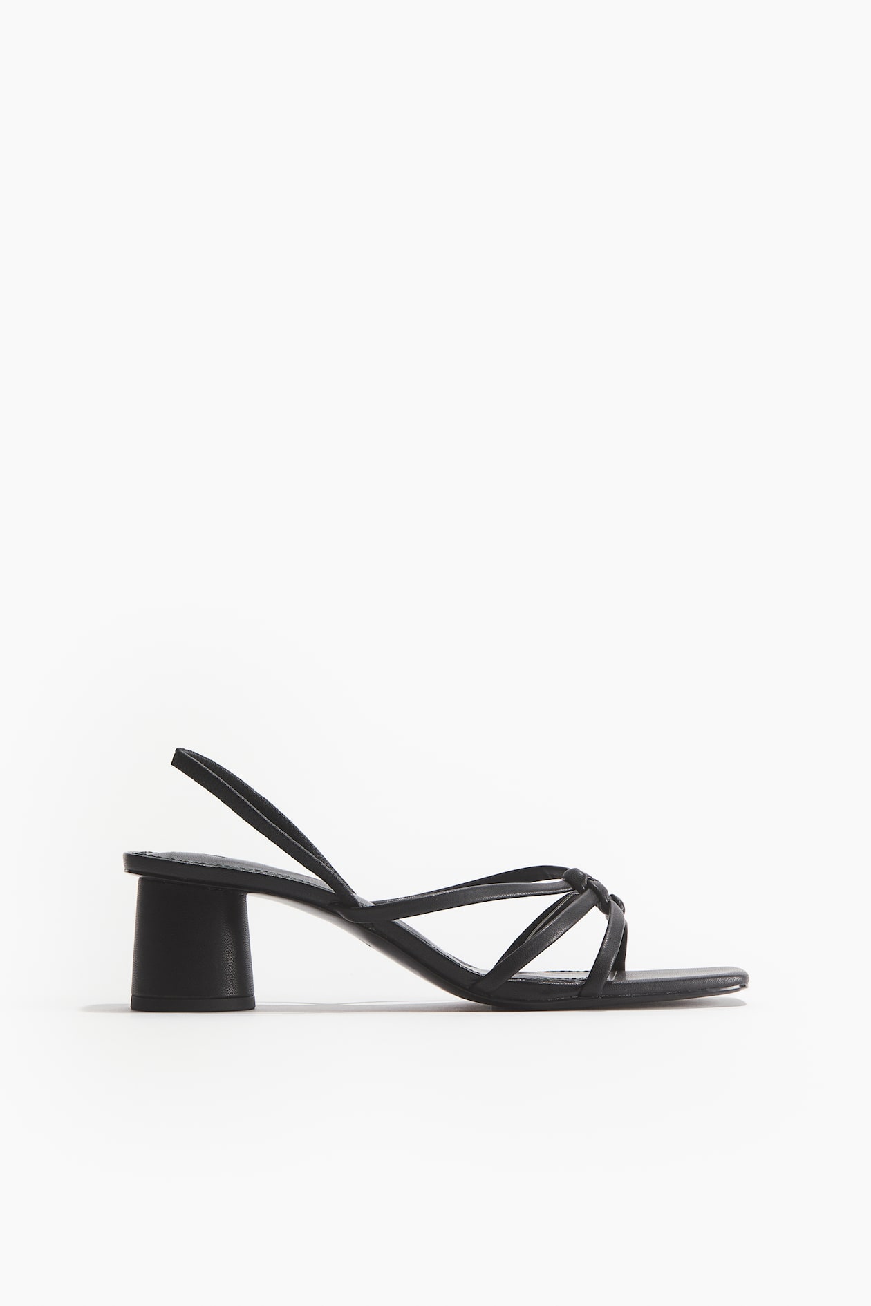Strappy heeled sandals Black Ladies H&M IN