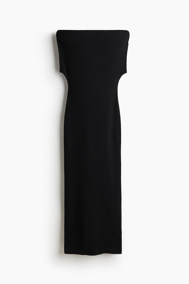 Off-Shoulder-Kleid - Schwarz - 1