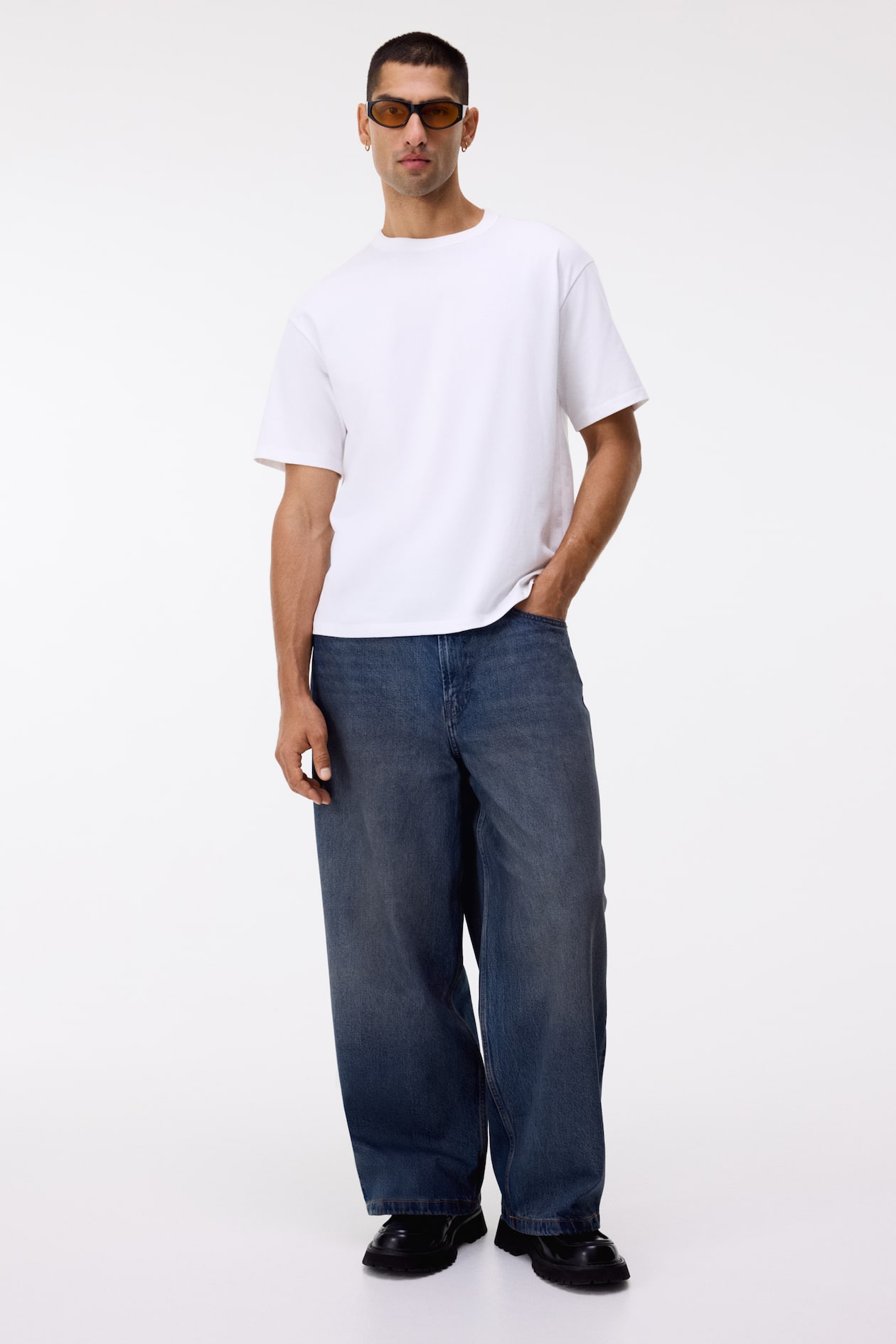 スーパーバギーデニム - ダークデニムブルー - Men | H&M JP