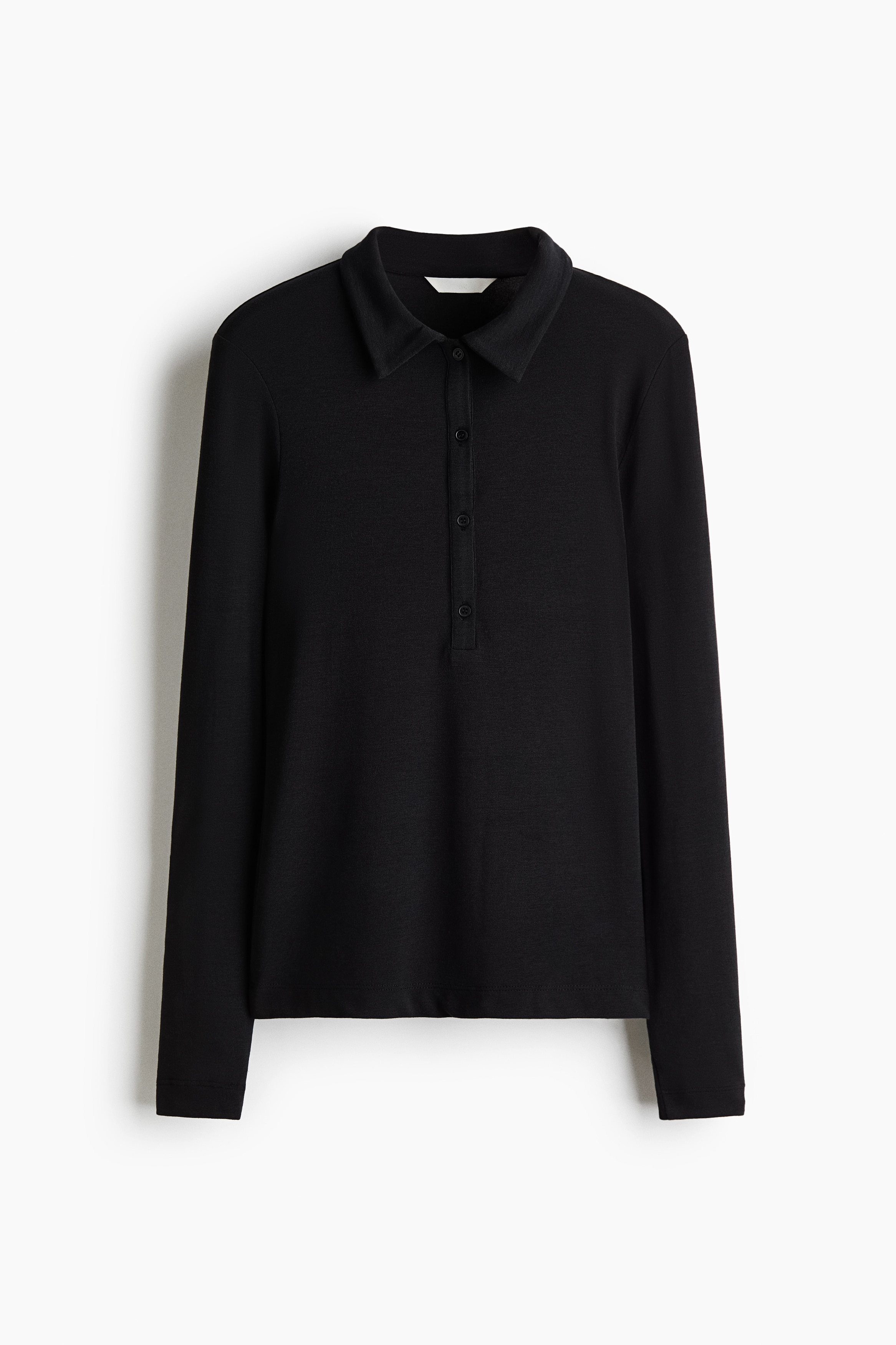Polo en jersey - Noir/Ivoire