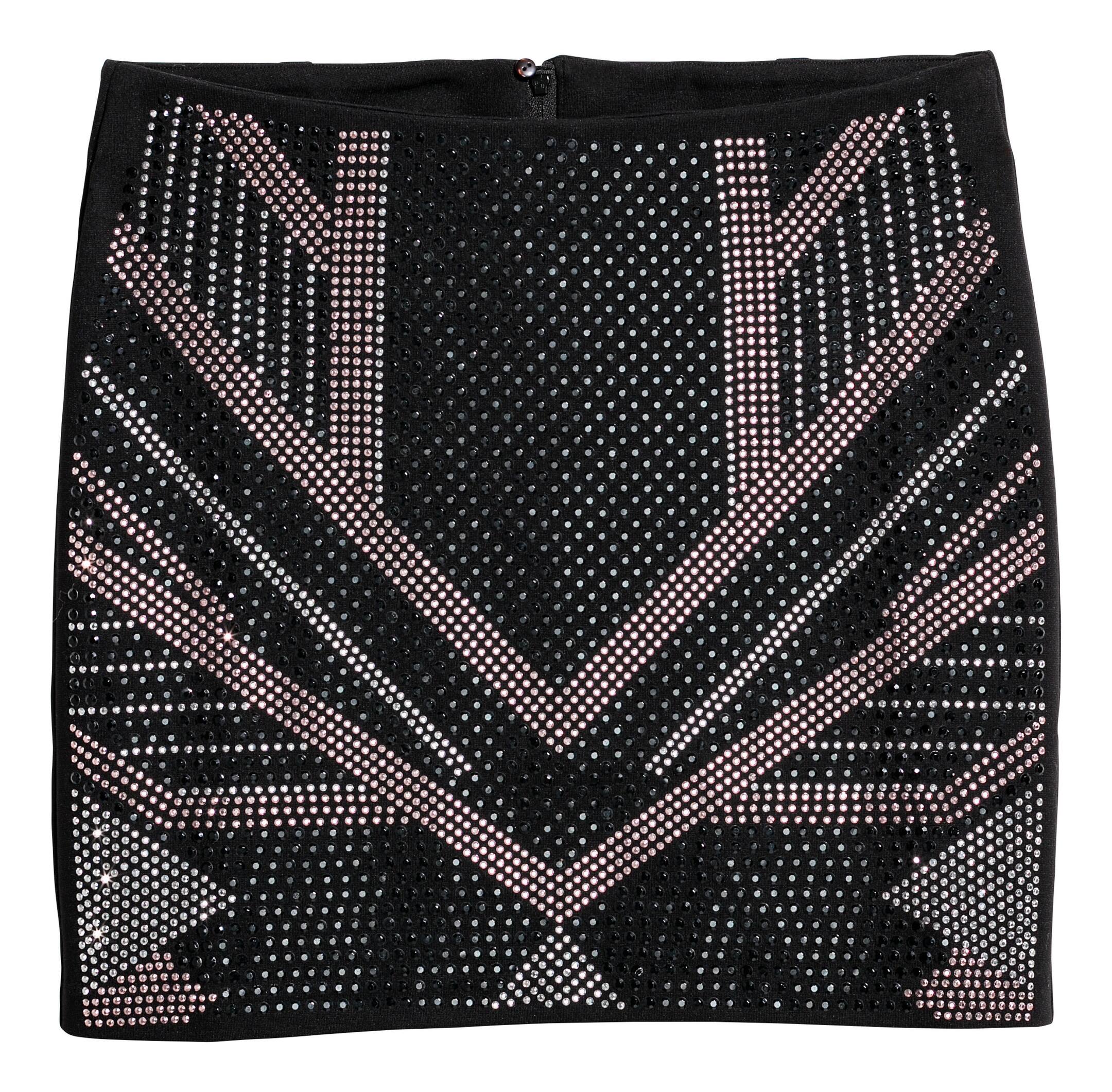 View larger image: Skirt with studs - Black - Ladies | H&M 1