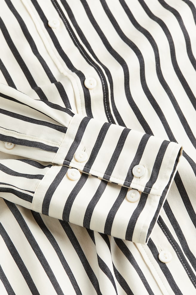 Cotton shirt - Cream/Black striped/White - 5