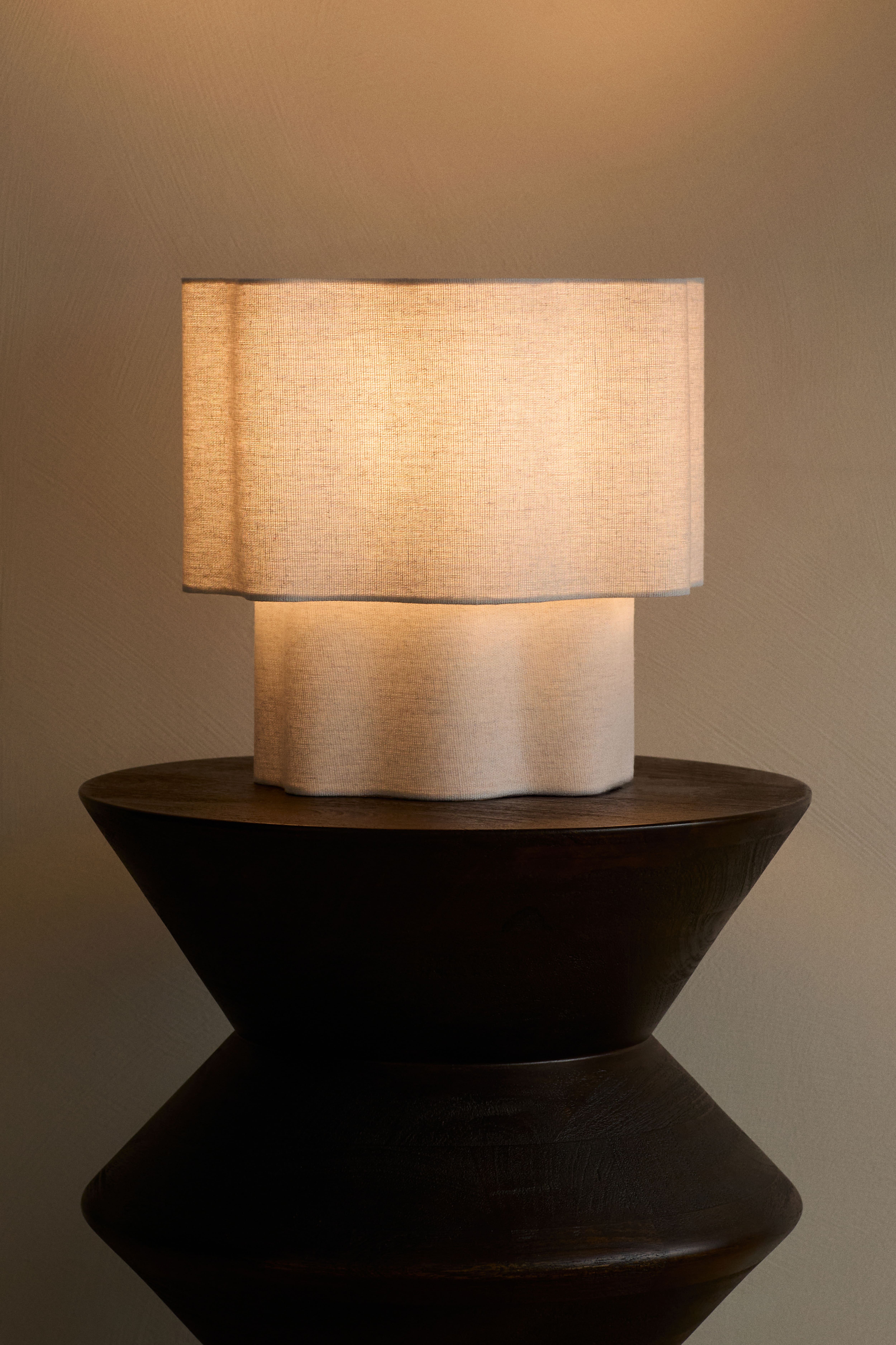 Fabric-Covered Table Lamp