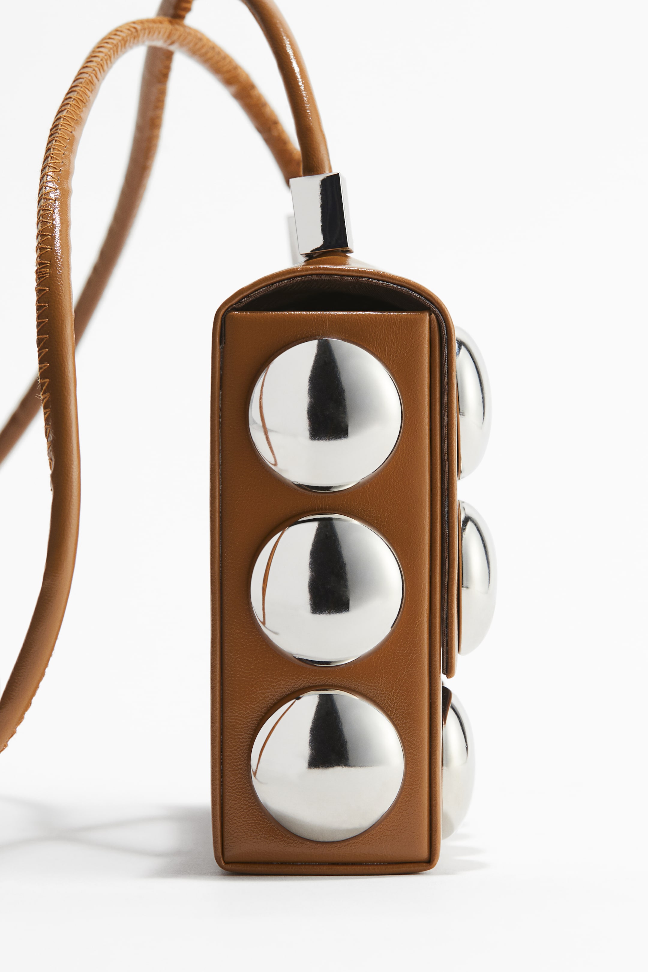 Studded phone bag - Light brown - Ladies | H&M GB 3