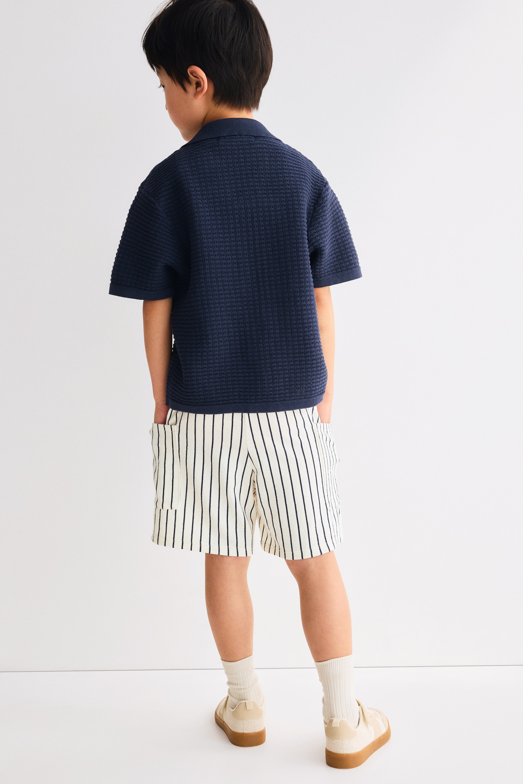 Детские шорты H&M Textured jersey shorts — фото 5