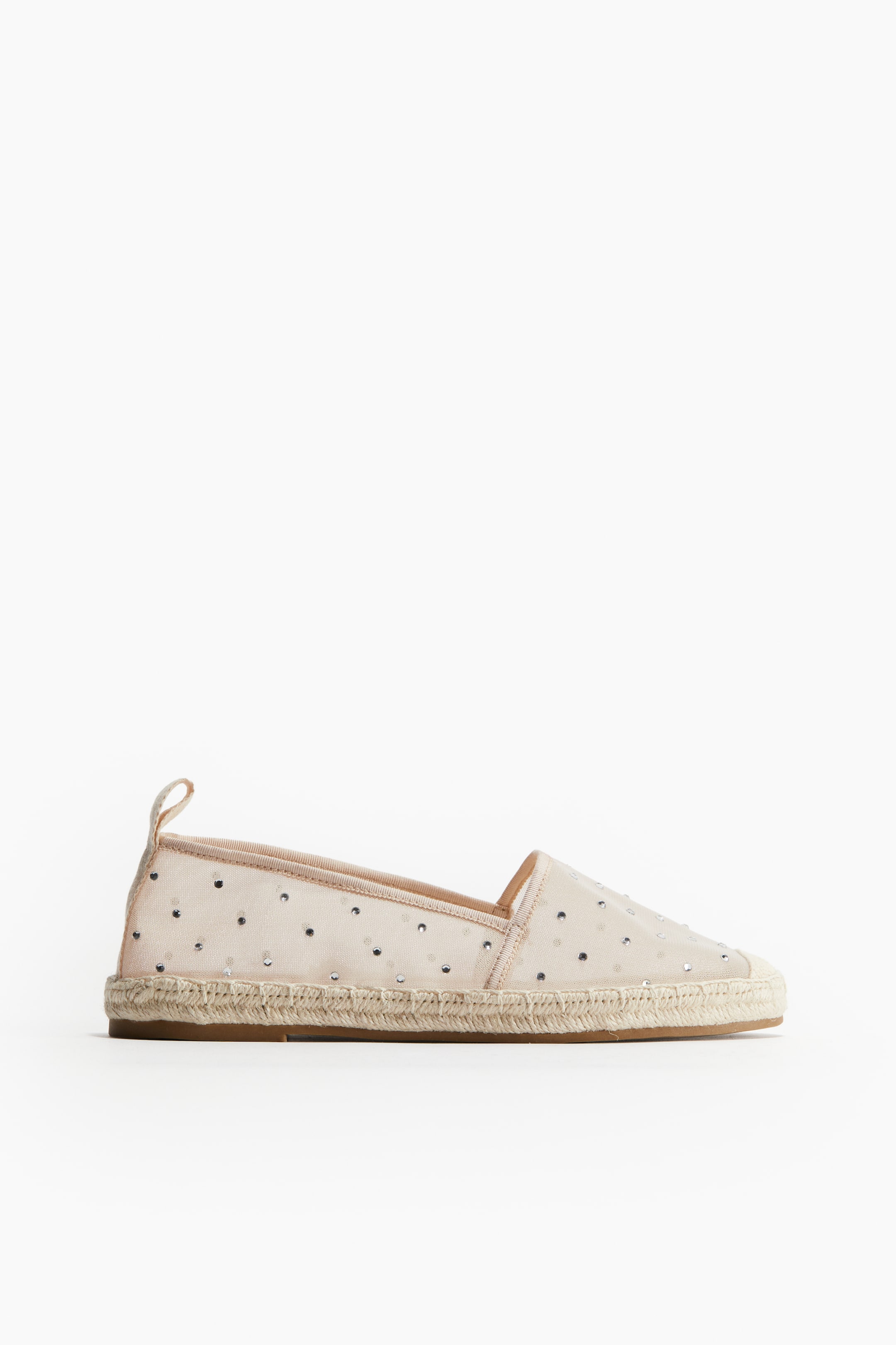 Embellished Mesh Espadrilles