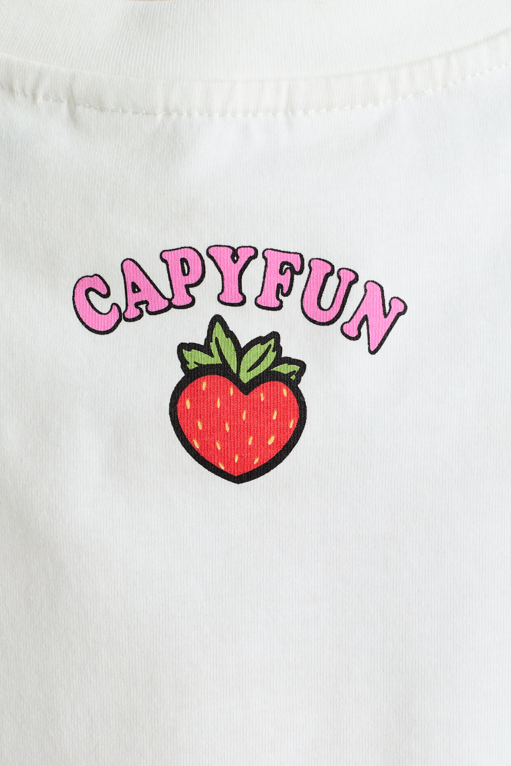 Cotton T-Shirt with Printed Motif