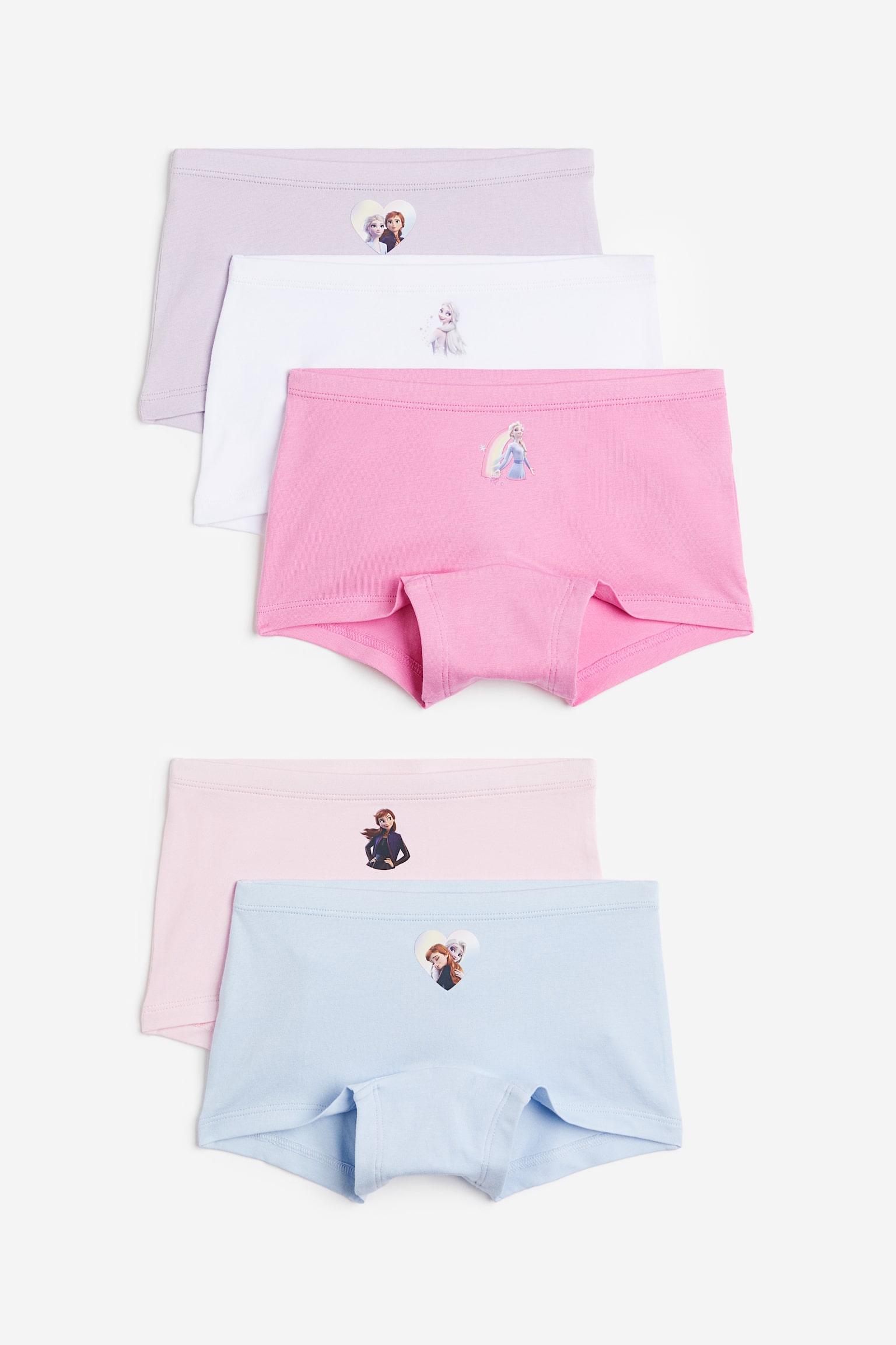 5-pack cotton boxer briefs - Pink/Frozen/Red/Minnie Mouse/Light blue/Disney Princesses/Blue/Lilo & Stitch/Blue/Frozen/White/Barbie/Pink/Aristocats - 1