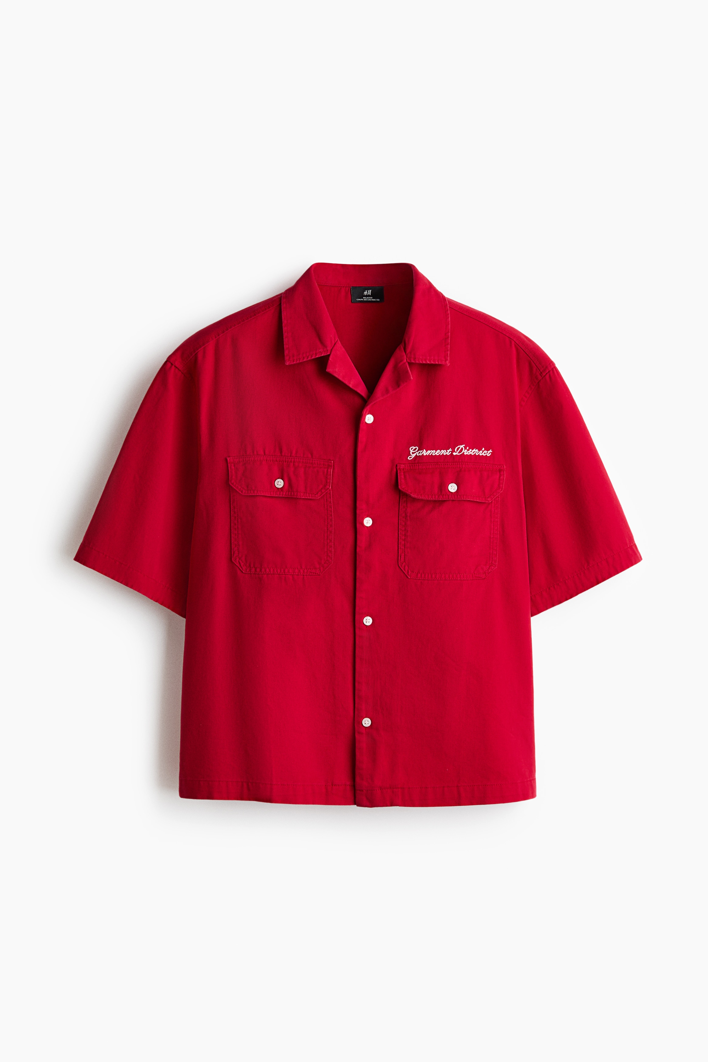 Relaxed-Fit Short-Sleeved Utility Shirt - Bright Red/Garment District/Dark gray/Service Garments/Light blue/Service Garments/White/Garment District