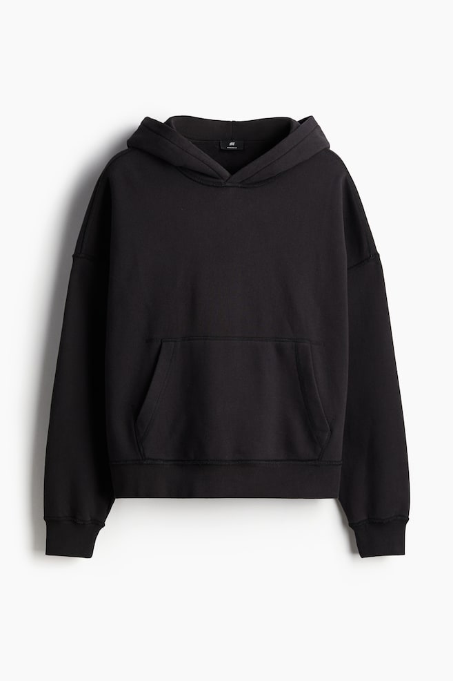 Oversized Fit Hoodie - Black/White - 1