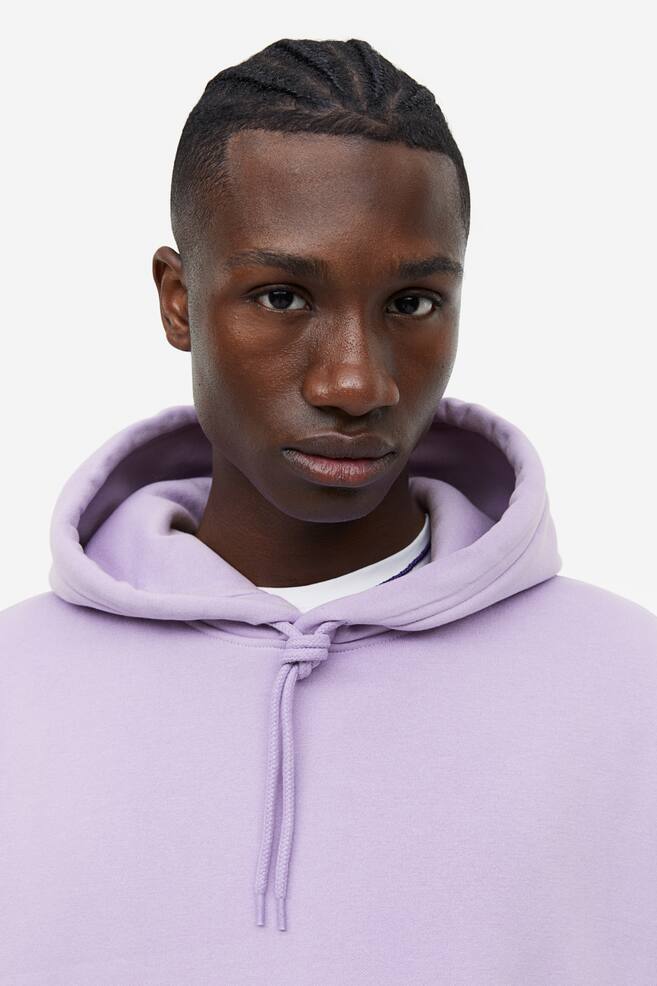 Relaxed Fit Hoodie - Purple/Black/White/Light grey marl/dc/dc/dc/dc/dc/dc/dc/dc/dc/dc/dc/dc/dc - 3