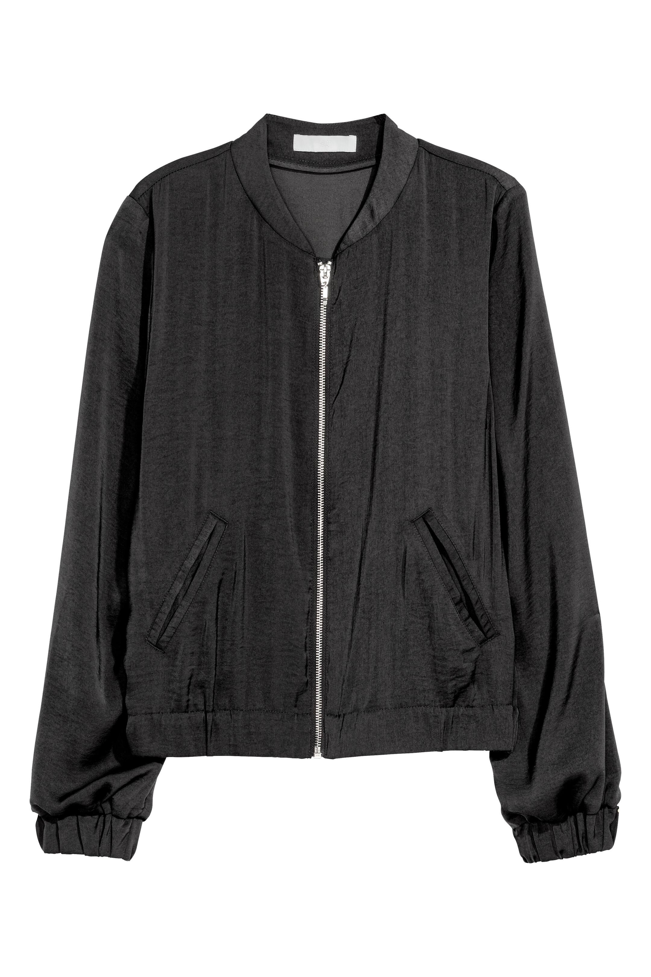 View larger image: Satin bomber jacket - Black - Ladies | H&M GB 1