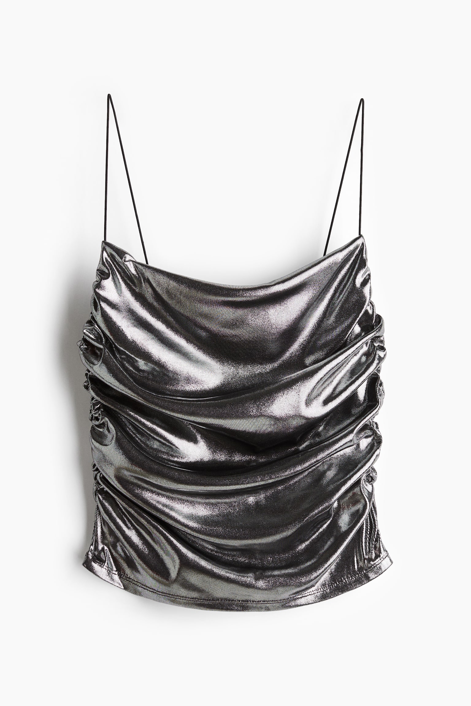 Draped strappy top - Silver-coloured/Black/Glittery/Bronze-coloured - 2