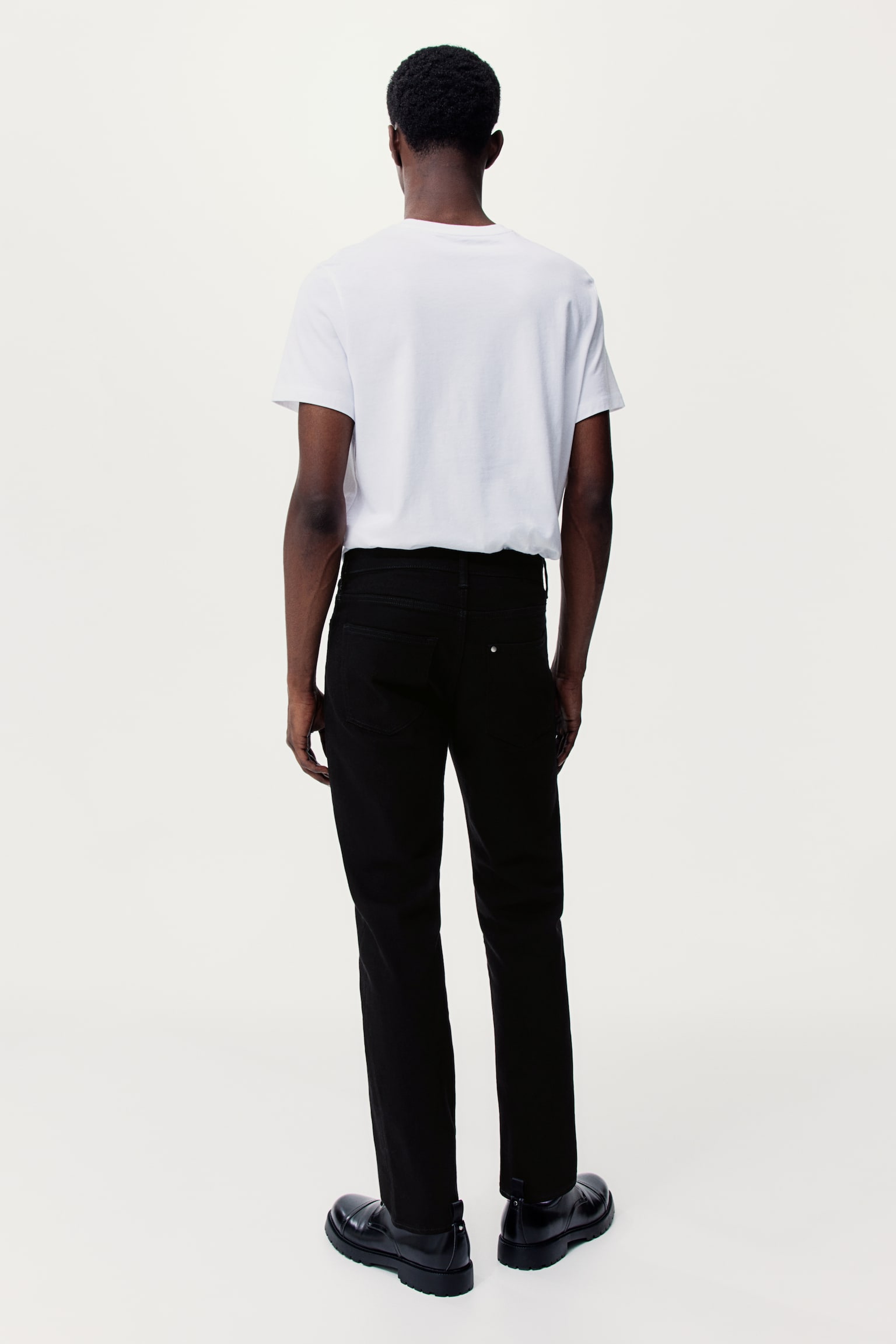 Straight Regular Jeans - Regular waist - Long - Black - Men | H&M GB