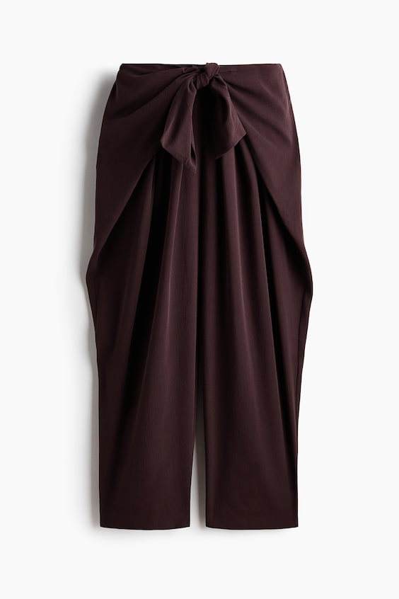 Женские брюки H&M Tie-Detail Barrel Pants
