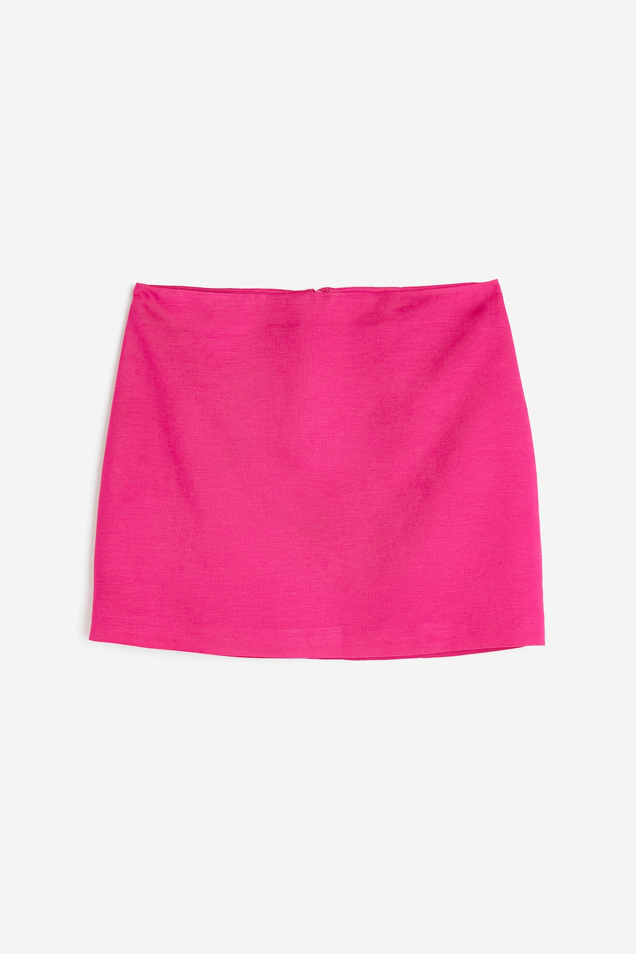 Linen-blend Mini Skirt - Cerise - Ladies | H&M US 