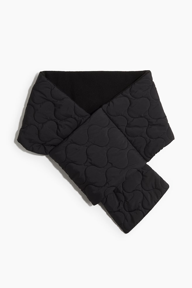 Quilted scarf - Black - 1