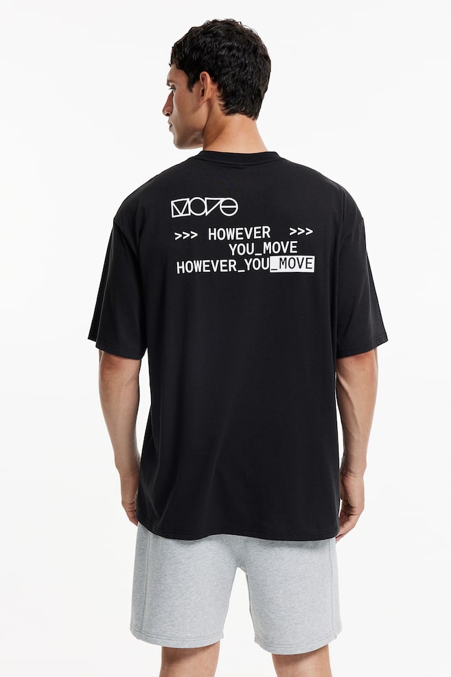 DryMove™ trænings-T-shirt med tryk - Sort/Sort/Grå/Cardio/Hvid/dc - 4
