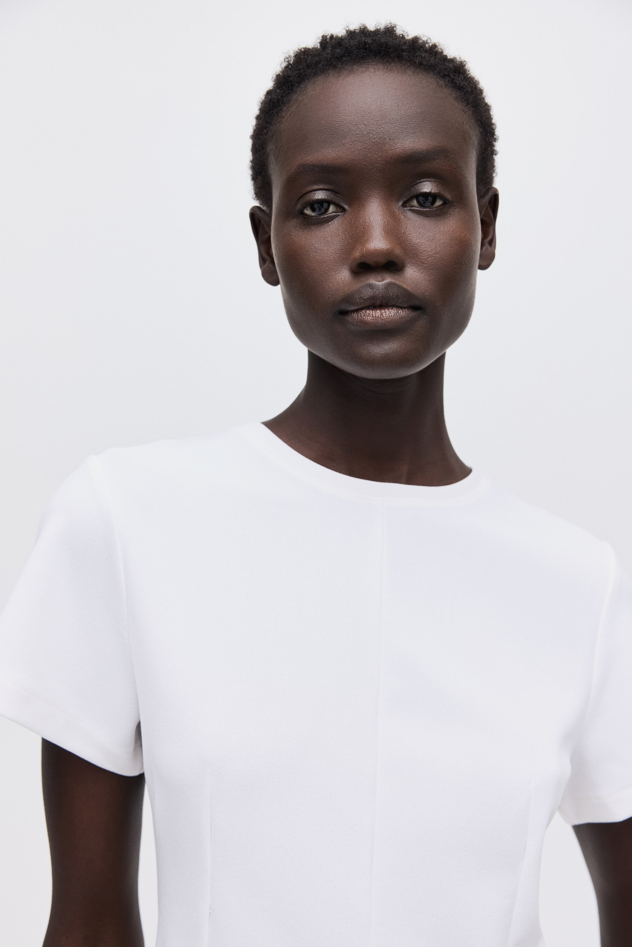 이미지 확대 보기: Waisted top - 화이트 - 여성 | H&M KR 2