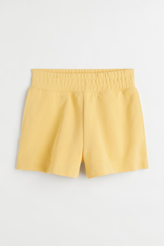 Yellow-Grey Ikat Womens Shorts