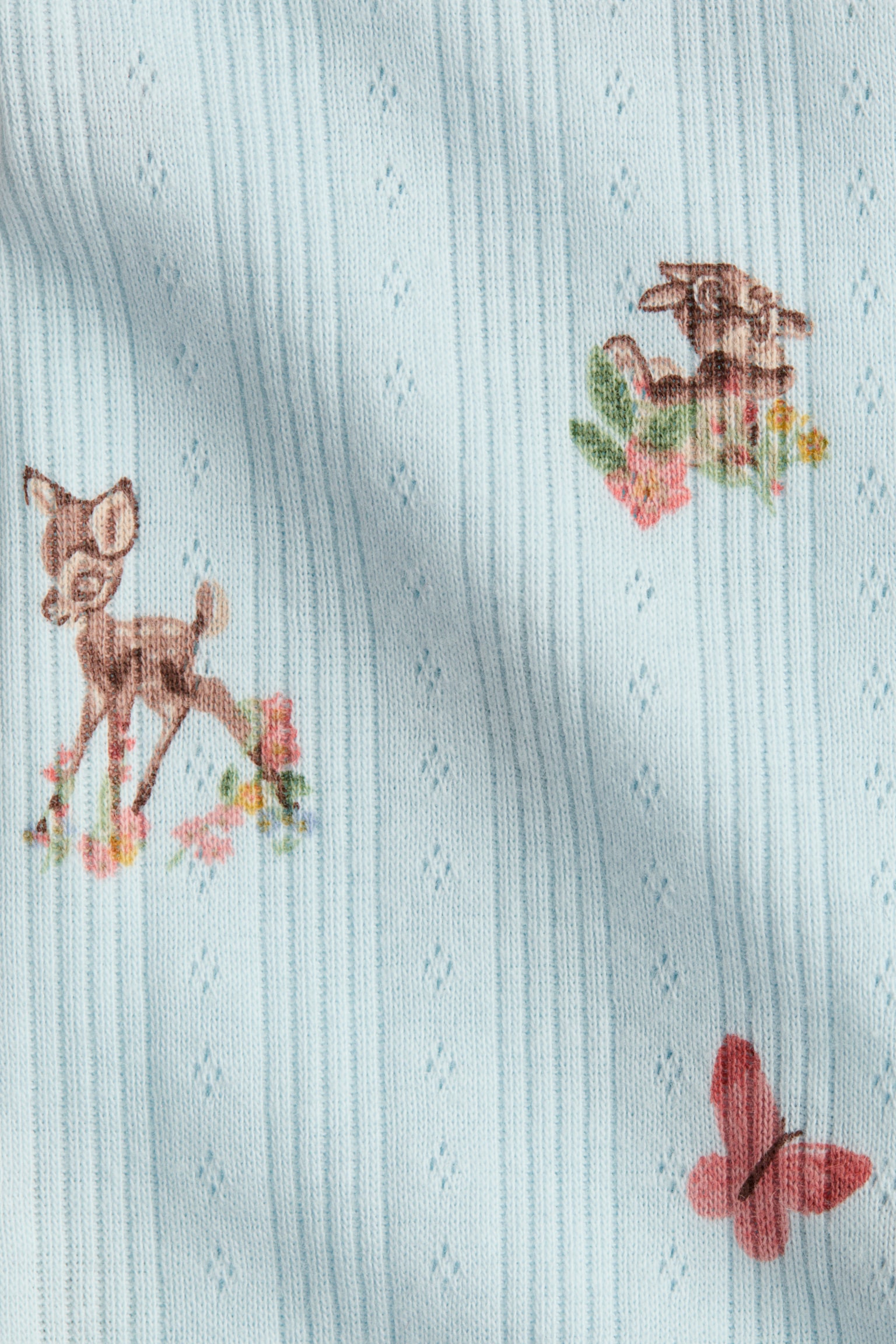Painokuvioiset pointelle-leggingsit - Vaaleansininen/Bambi - 3