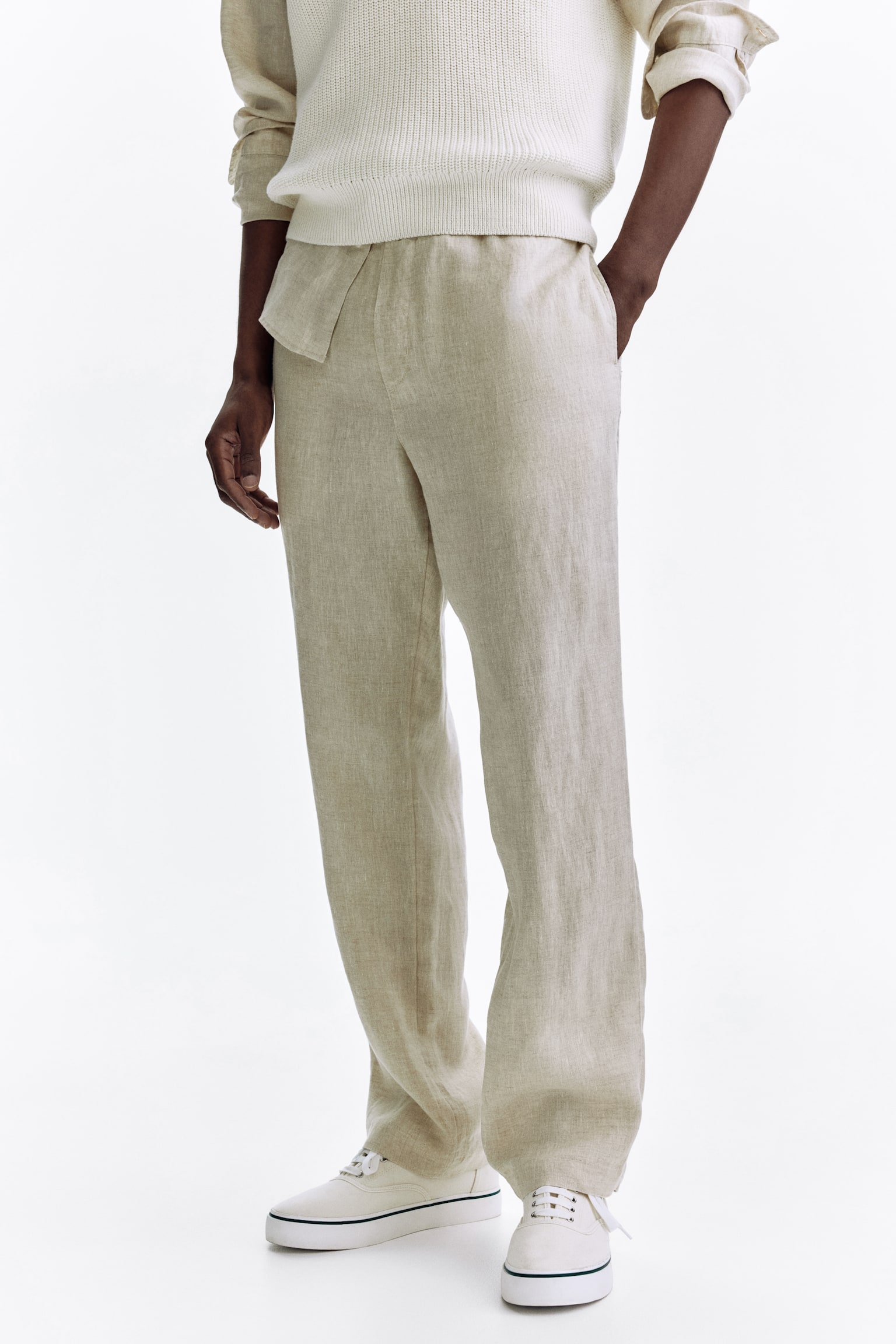 Regular Fit Linen trousers - 8