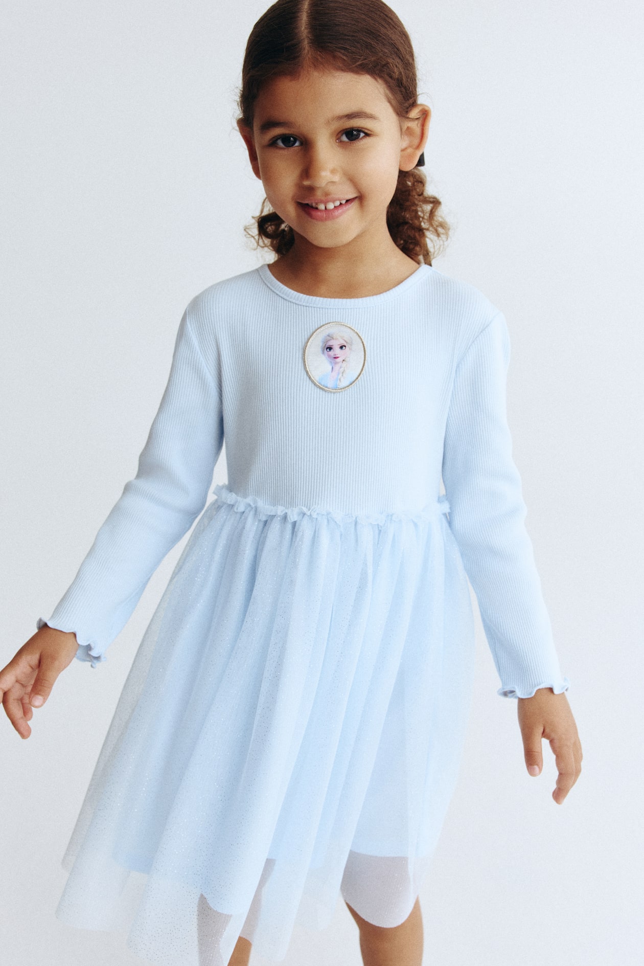 Tul Vestido Elsa H&m Light Blue/Frozen Motif-Detail Tulle Dress For Kids H&M US Tul Vestido Elsa H&m Light Blue/Frozen Motif-Detail Tulle Dress For Kids H&M US