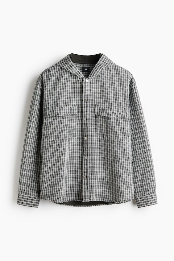 Мужские топы H&M Hooded Cotton Overshirt