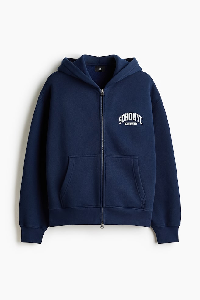 Oversized Printed Hooded Jacket - Navy blue/SoHo NYC/Gray melange/SoHo NYC/Black/SoHo NYC - 1