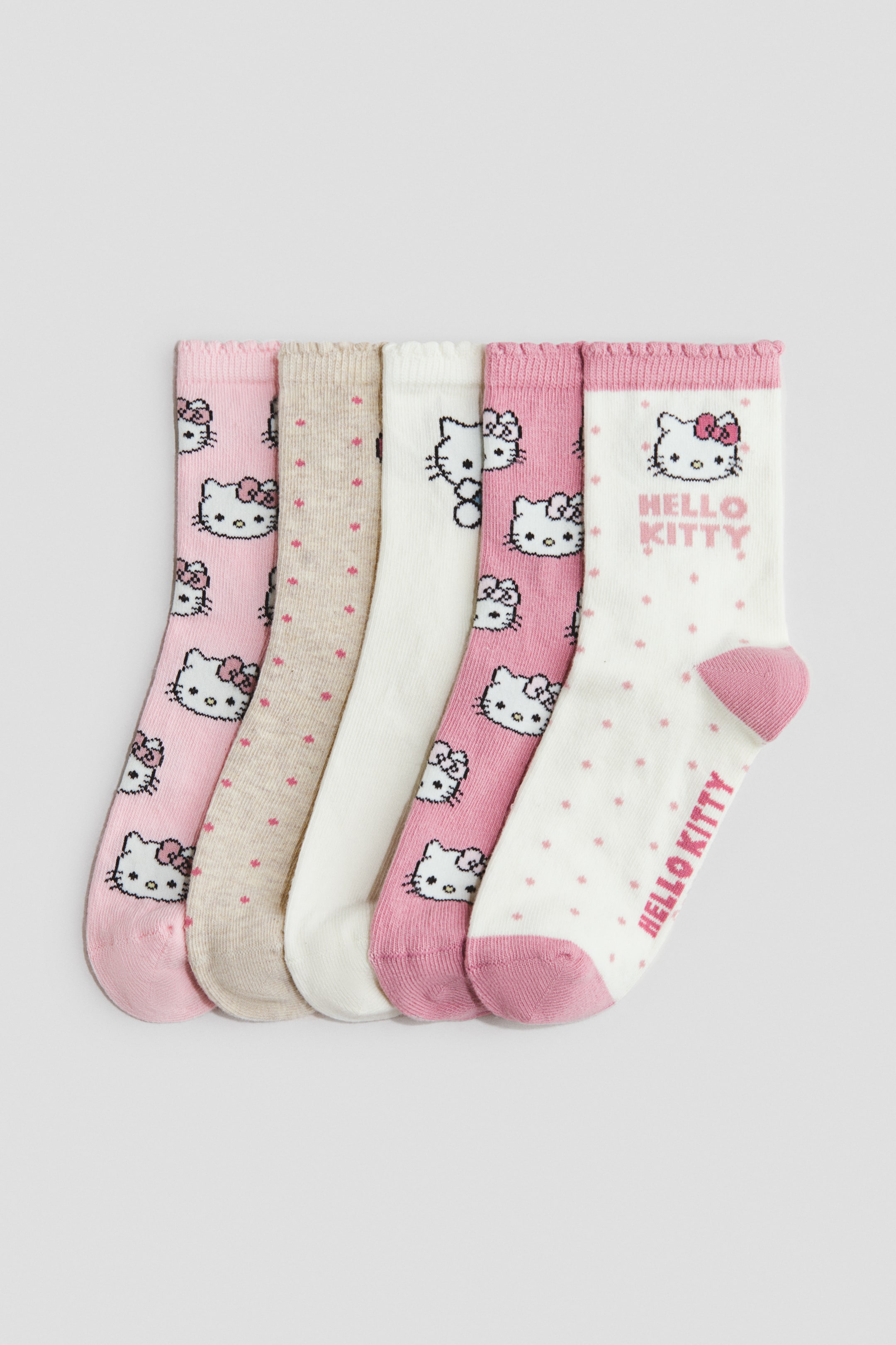 Agrandir l'image: Lot de 5 paires de chaussettes avec motifs - Pink/Hello Kitty - ENFANT | H&M FR 1