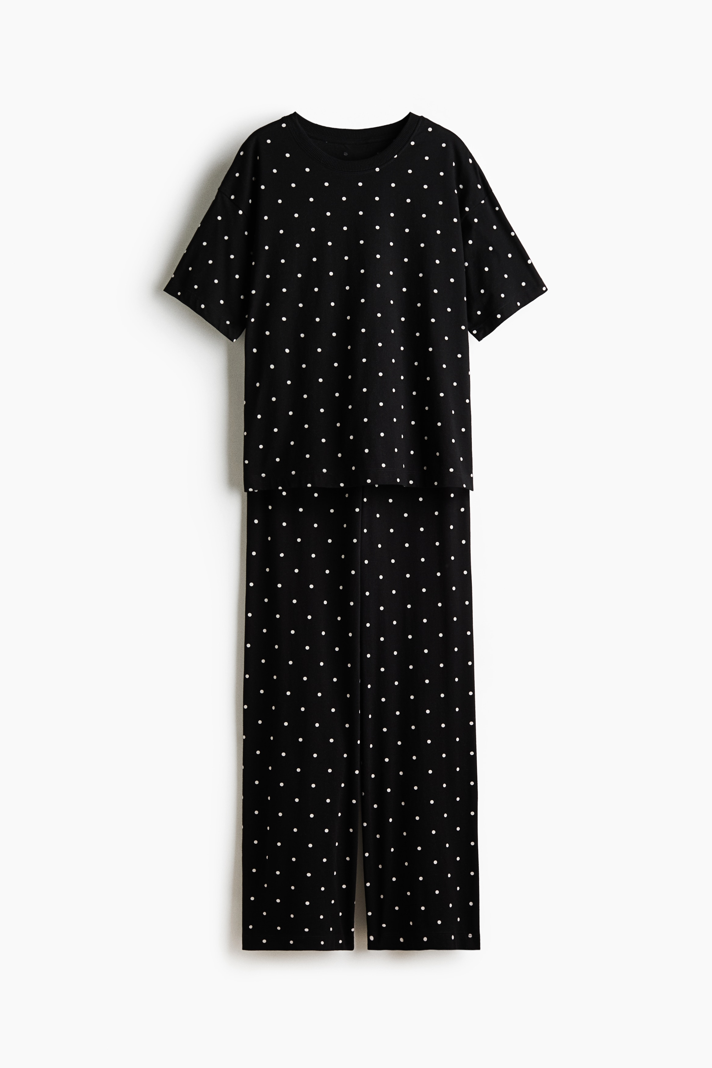 Pyjama en coton - Noir/pois/Crème/cœurs/Crème/fleuri