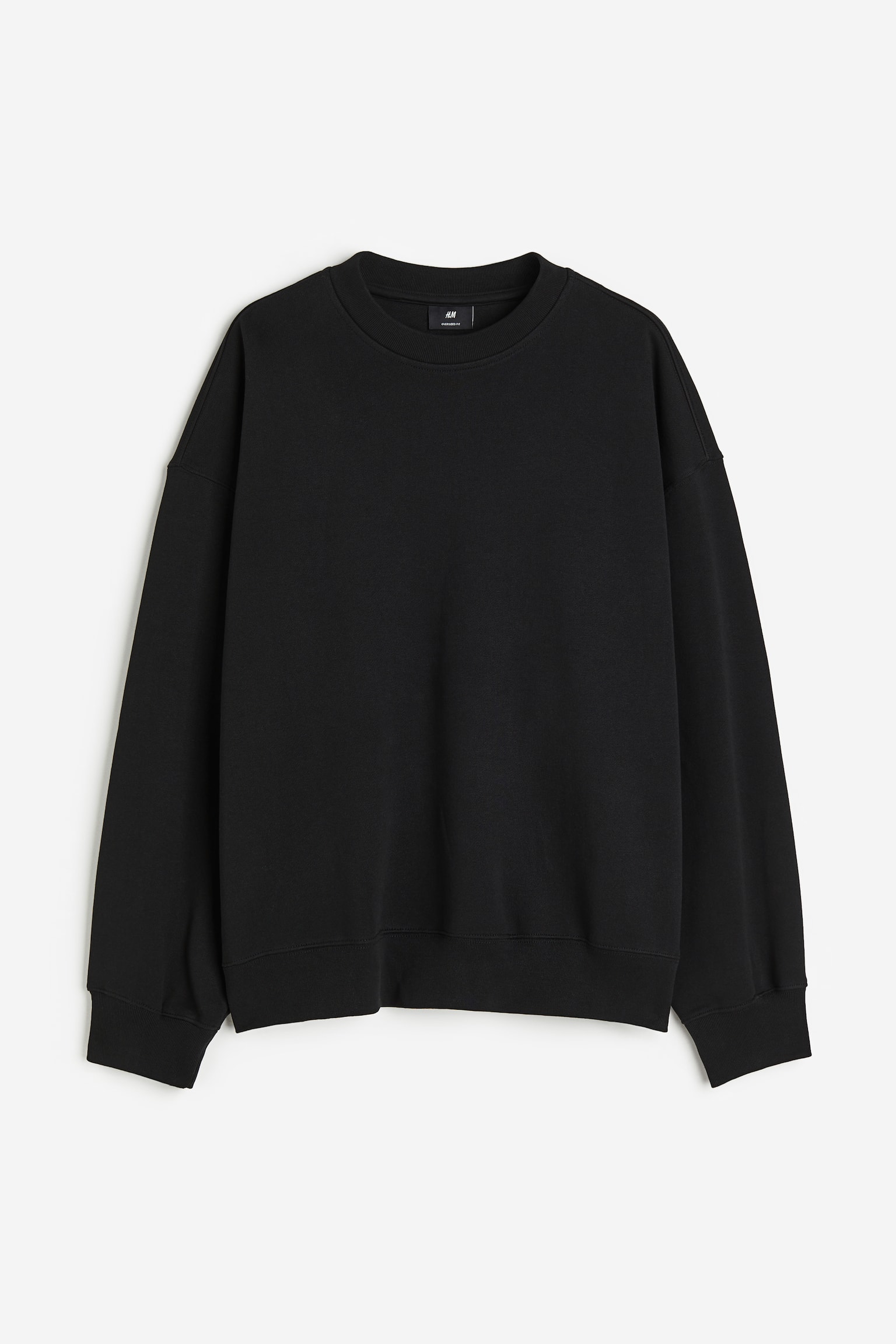 Oversized Fit Cotton sweatshirt - Black/Black/White/Greige/Beige - 1